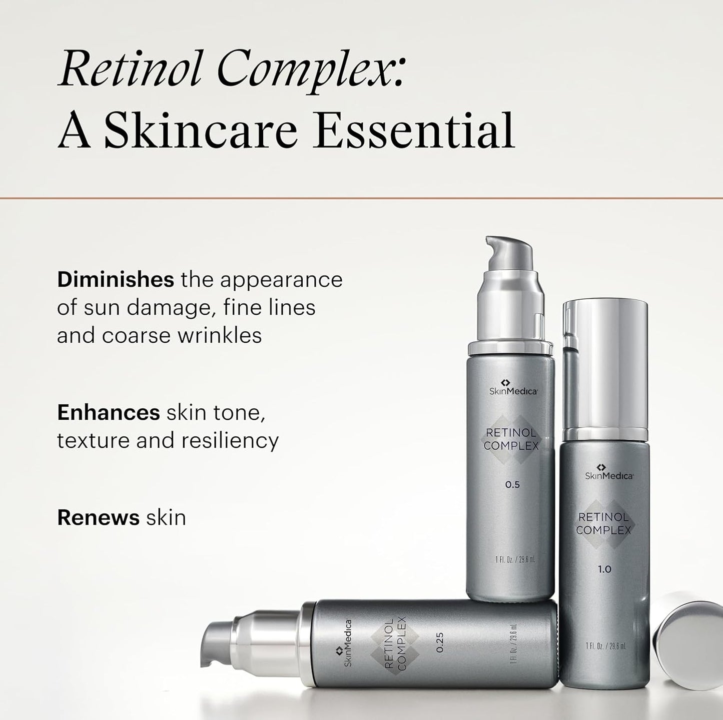 SkinMedica Retinol 1.0 Complex - Retinol Serum for Face, Age-Defying Advanced Retinol Cream That Renews Skin and Diminishes the Appearance of Fine Lines and Wrinkles, 1 Fl Oz