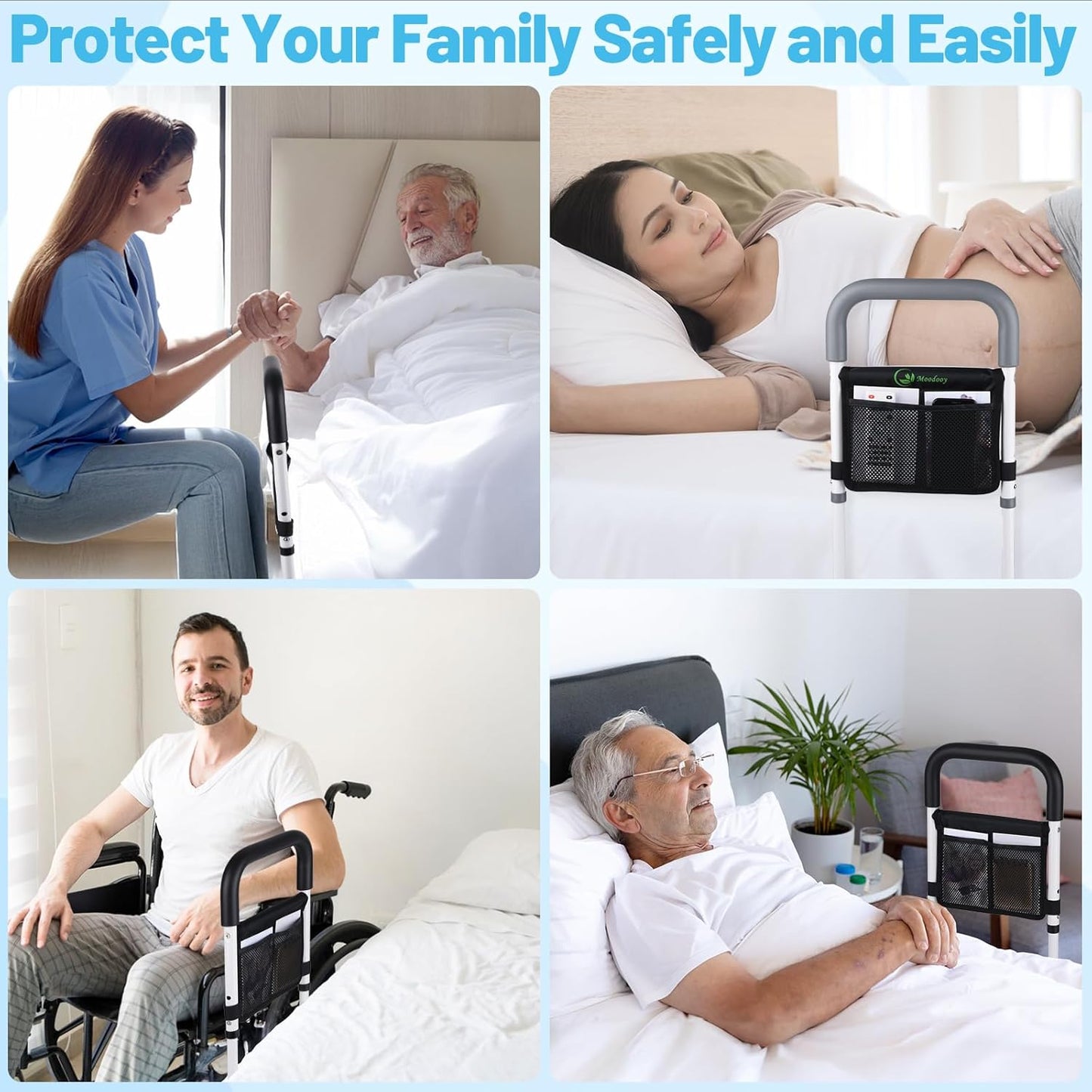 Bed Rails for Elderly Adults Safety,Bed Rail for Seniors,Bed Rails for Queen,Bed Safety Rail for Elderly Adult,Bed Safety Rail with Strap,Adjustable Bed Rail for Elderly,Couch Rail,Sofa Rail