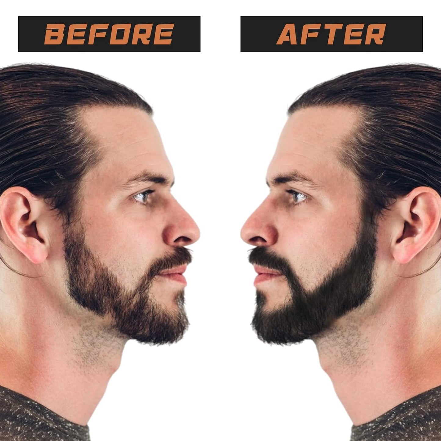 2pc Dual-Ended Beard Pencils: Spiral Brush & Wax for Precise Styling, Shaping - Natural Look for Beard, Mustache & Brows