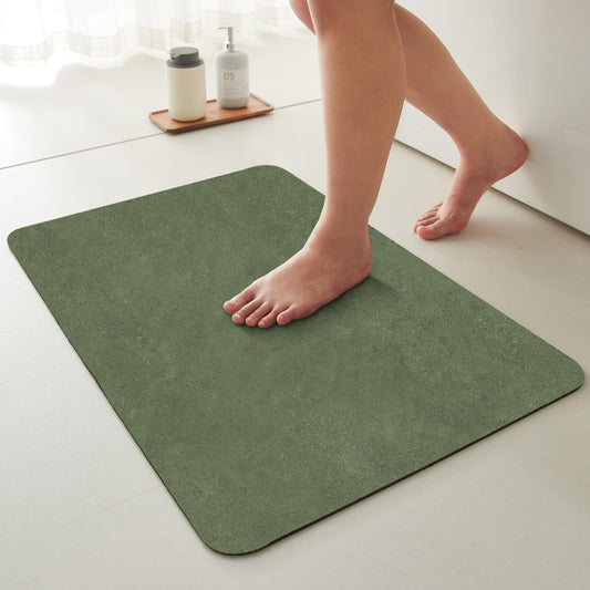 Bath Mat, Bathroom Rugs Non Slip Washable Thin Absorbent Quick Dry Bath Mat Fits Under Door Bathroom Floor Mat Perfect for Bath, Shower, or Sink 20"x48" Sage Green