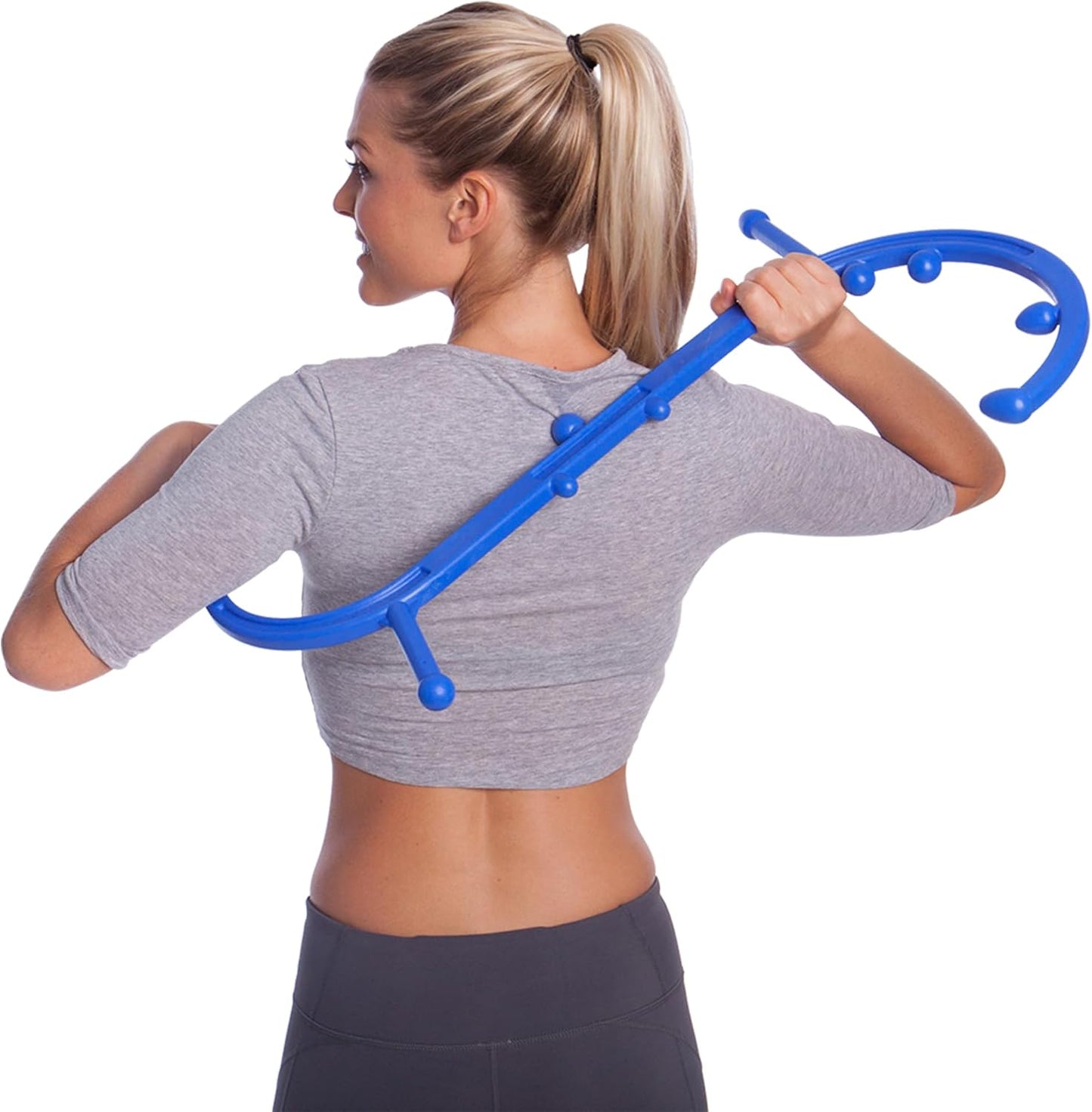 Body Back Buddy Classic USA Made Handheld Full Body Massage Cane Pressure & Trigger Point Massage Tool for Deep Tissue Pain Relief - Dual Massage Hooks for Back, Shoulder, Neck. Manual Back Massager