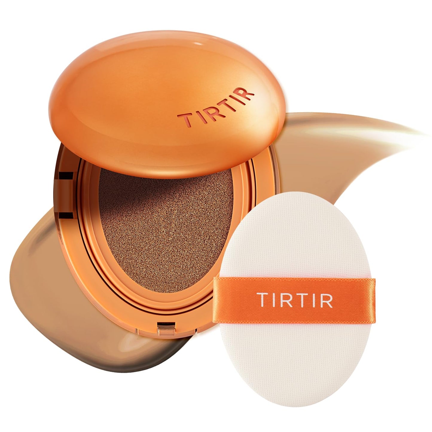 [*Mini Size*] TIRTIR Mask Fit Ai Filter Cushion Foundation | AI-Like Semi-Matte Finish - Up to 72-Hour Medium to Full Coverage Korean BB Cushion Make up Beauty, #33N Macchiato, 0.15 Fl Oz