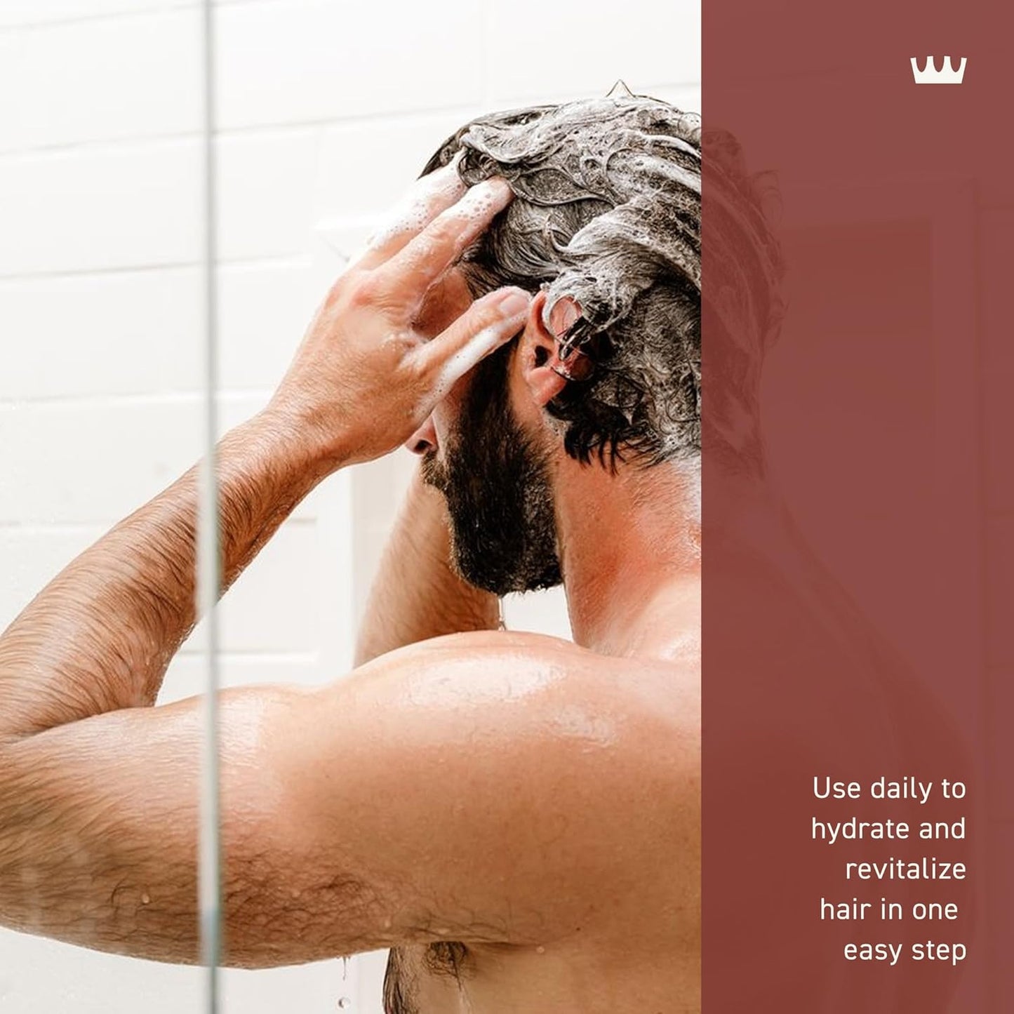 Cremo Bourbon & Oak 2-in-1 Shampoo & Conditioner, Barber Grade Quality That Moisturizes and Cleanses All Hair Types, 16 Fluid Ounce