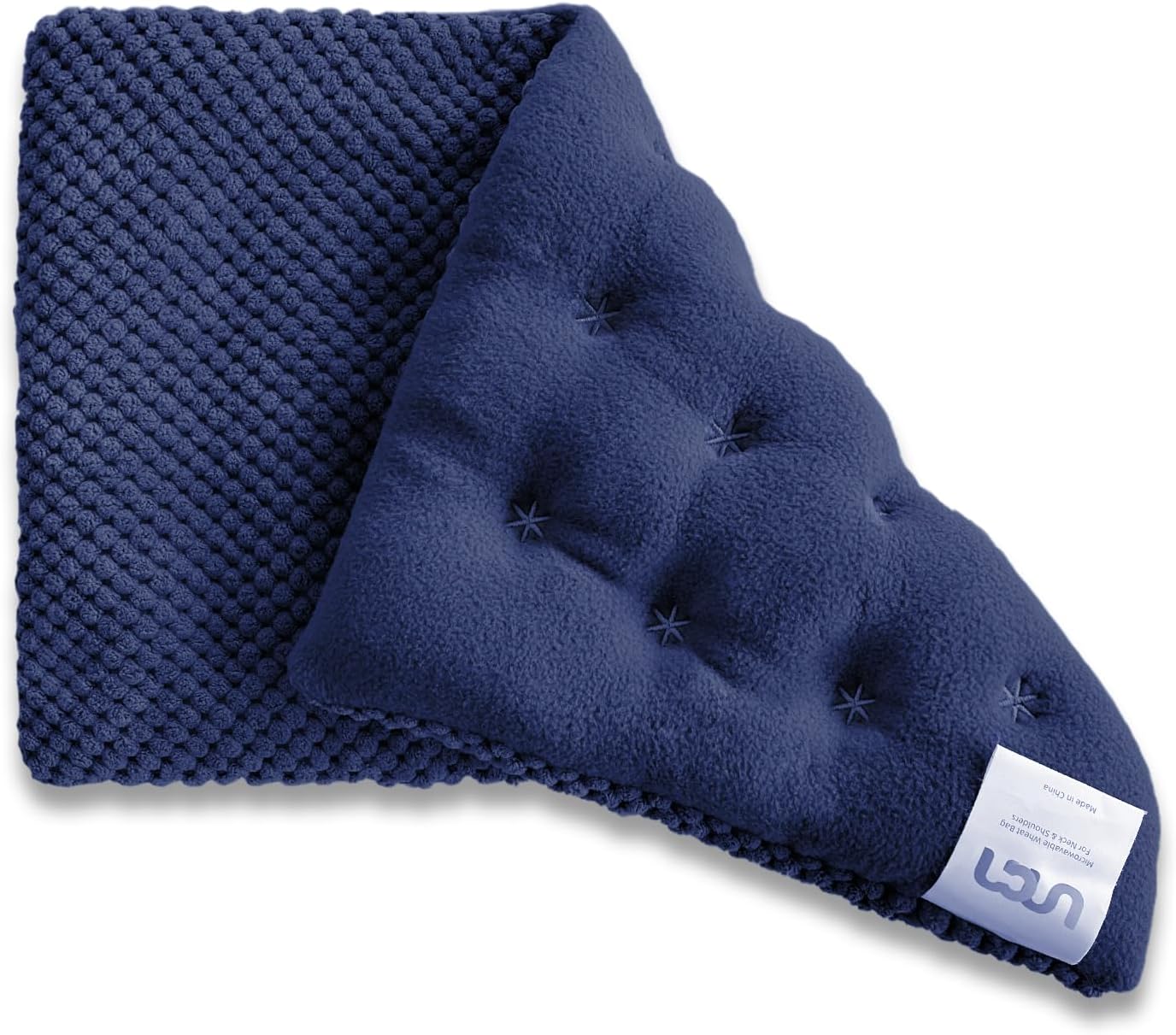 UNCN Wide Microwave Heating pad with Washable Cover 9.5 x 16in Microwavable Hot Pad for Neck Shoulder, Cramps, Back Cordless Warm Compress Weighted Moist Heat Pack for Aches, Unscented