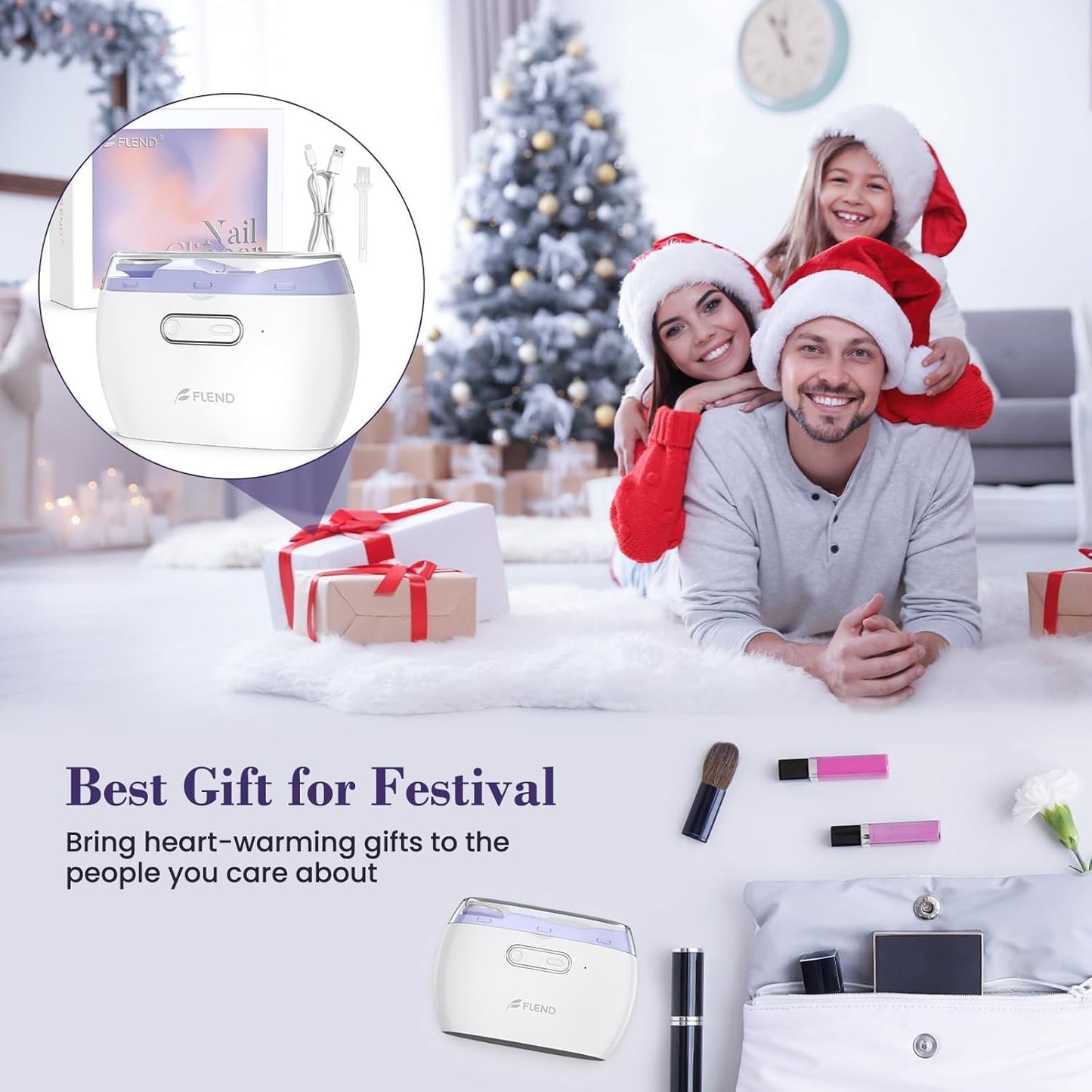 Electric Nail Clipper,2-in-1 AutomaticNail Clipper,ElectricNail Grinder,40DB BabyNail Trimmer,LED LightElectric Nail Trimmer forBaby,Kids,Adults,Seniors,Manicure Set,BabyNail Kit Portable White