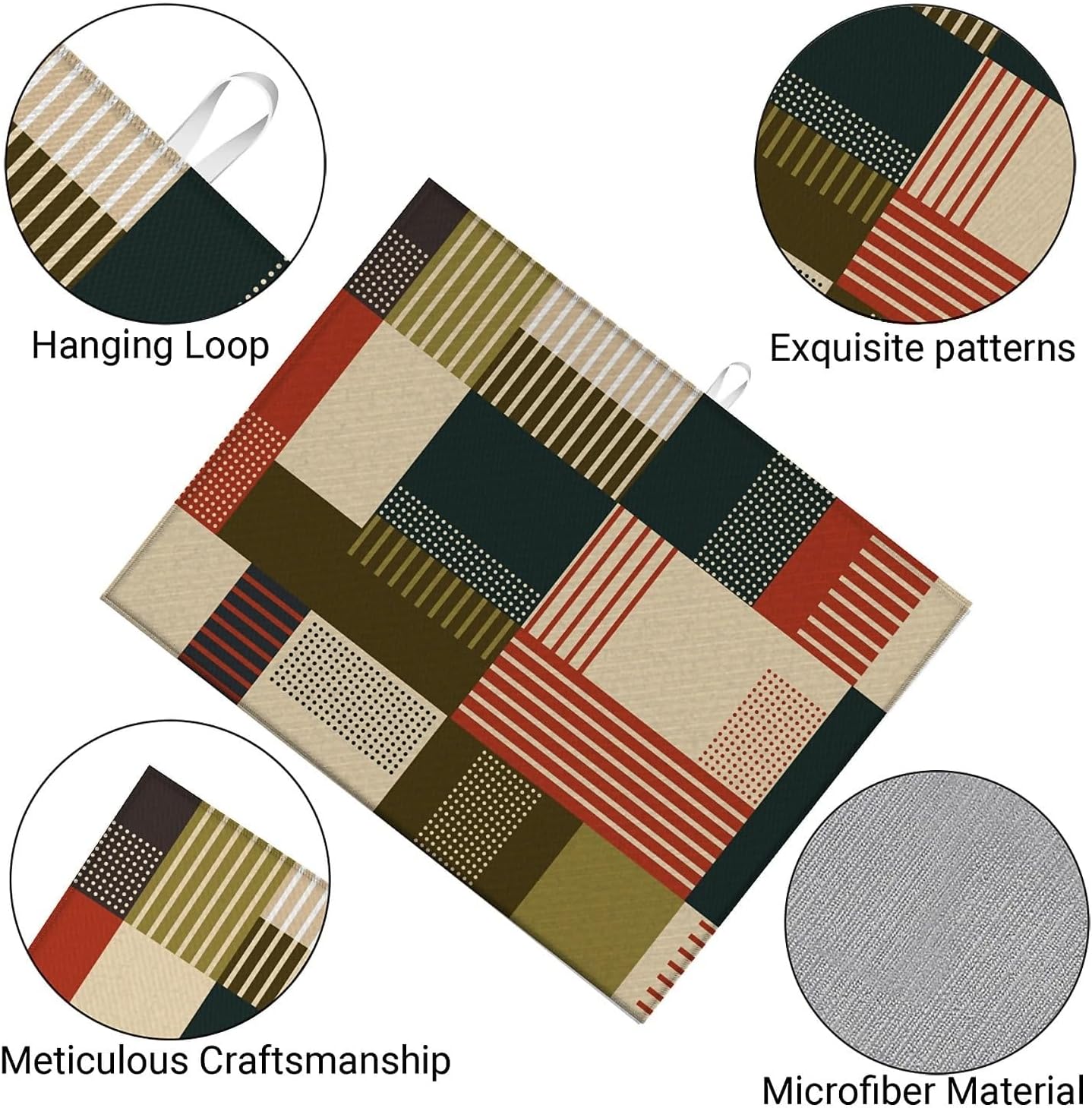 Dish Drying Mat For Kitchen Counter, Personalized Streak Microfiber Absorbent Dish Drainer Rack Pad Reusable Large 18x24in Drying Mat