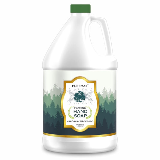 Foaming Hand Soap Refills | Mahogany Birchwood | Gentle, Moisturizing | All-Natural | Made in USA | 128 Fl Oz (1 Gallon) |