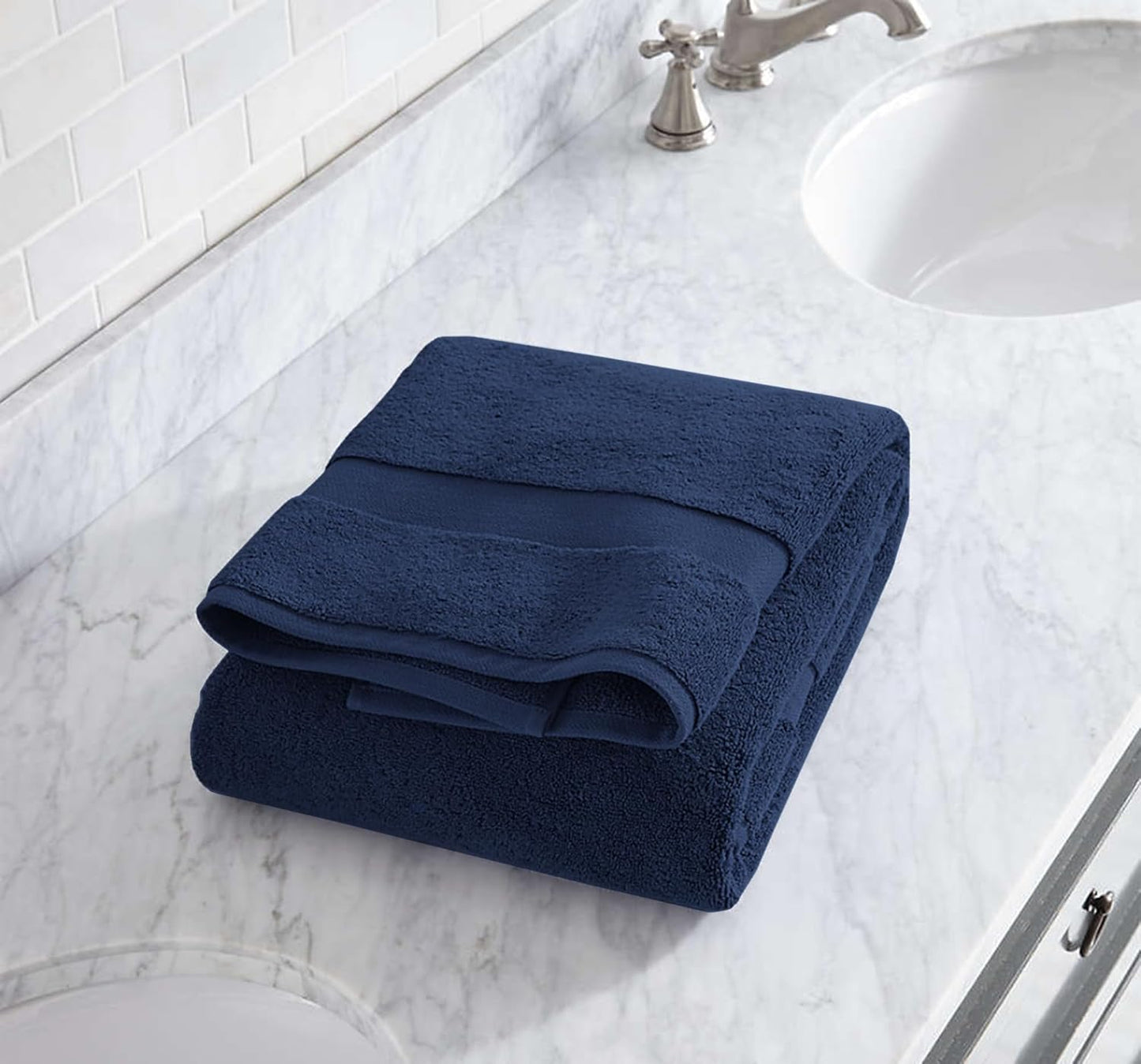 Delara 100% Organic Cotton Towels 650 GSM Plush Feather Touch Quick Dry Bath Towel, Pack of 8 GOTS Certified, Oeko-Tex Green Certified, Organic Cotton Bath Towel, 30"X58"