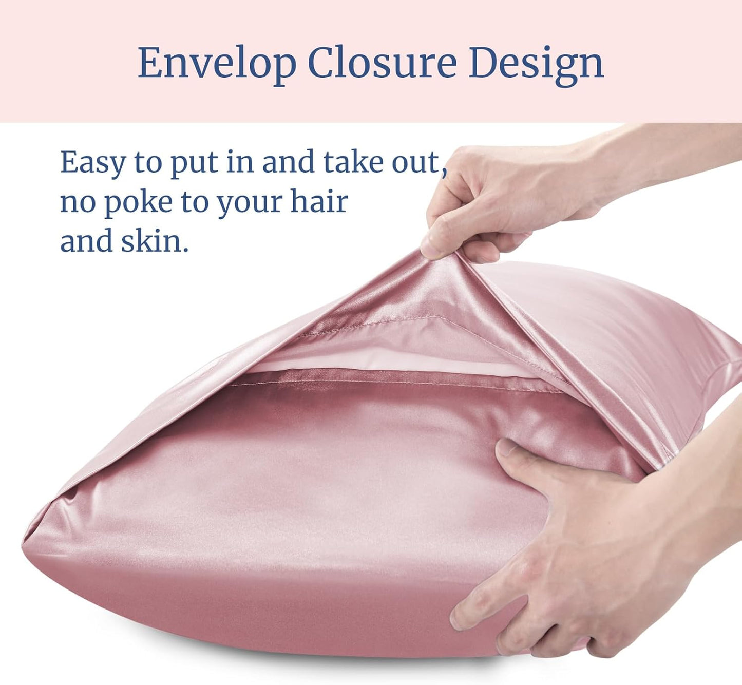 BEDELITE Satin Pillowcase for Hair and Skin, Super Soft Similar to Silk Pillow Cases 4 Pack with Envelope Closure, Cooling Pillowcases for Women Men (20"x36" King Size, Nostalgia)