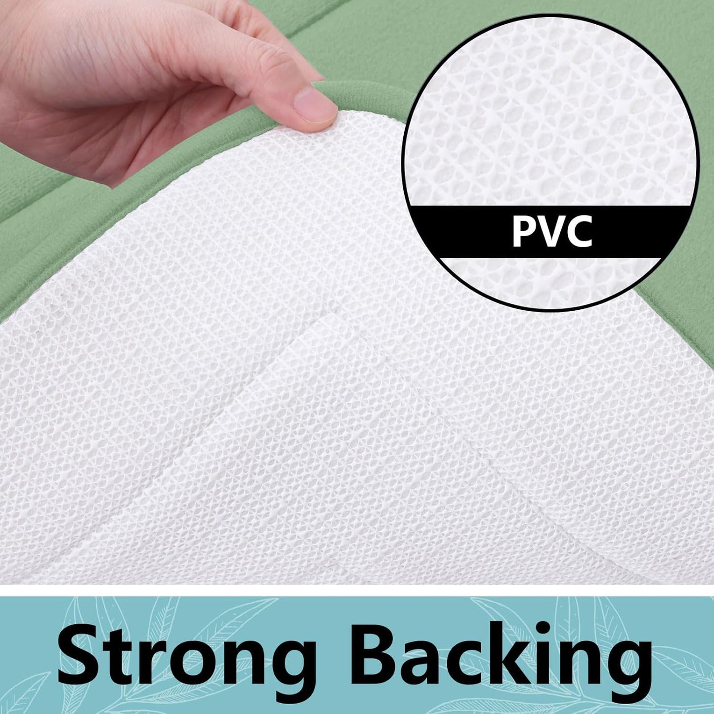 Arotive Memory Foam Bathroom Rug Mat 24x16, Ultra Soft and Absorbent Bath Mat, Machine Wash Dry, Comfortable Bath Rug Carpet for Bathroom Floor, Tub and Shower, Sage Green