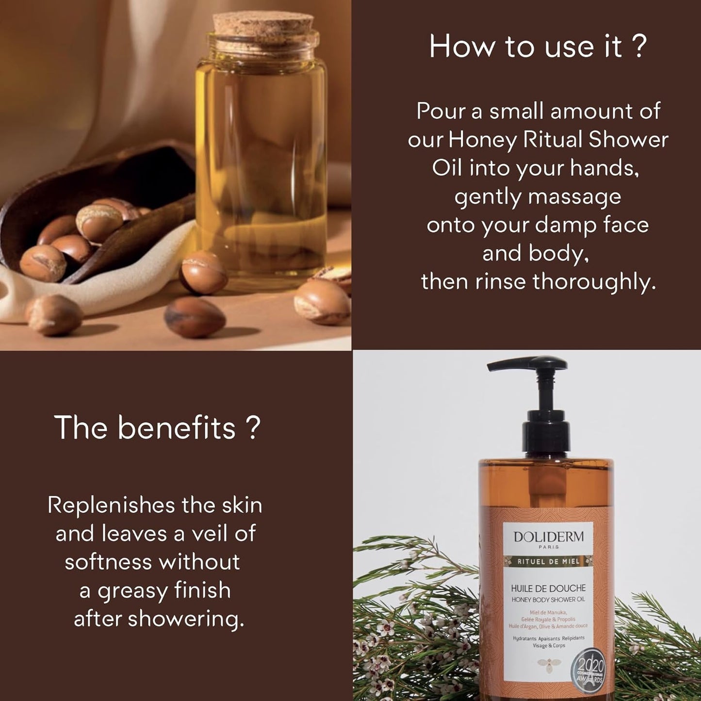 Paris - Rituel de Miel - Honey Shower Oil, 33.8 Fl Oz