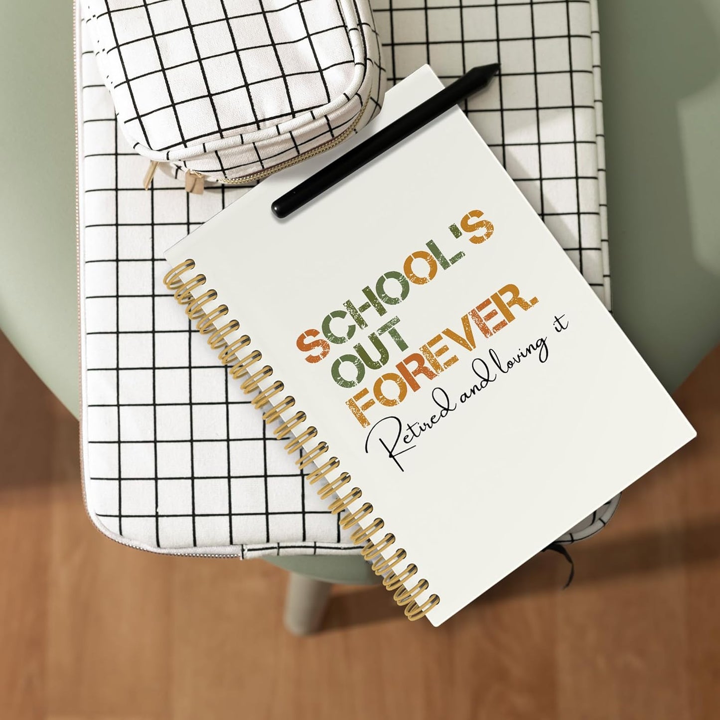 CUANFDDSF Teacher Retirement Gifts Notebook, Retirement Gift for Women Men Journal Notebooks for Note Taking,Writing Pads， Teacher Appreciation Gifts Hardcover Spiral Notebook 5.5x8.3 Inch