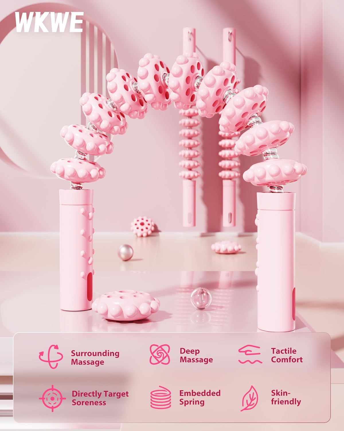 Muscle Roller Stick with Trigger Points - Bendable Body Massage Stick to Help Legs, Back, Neck Recovery, Relief Muscle Soreness, Cramping and Tightness