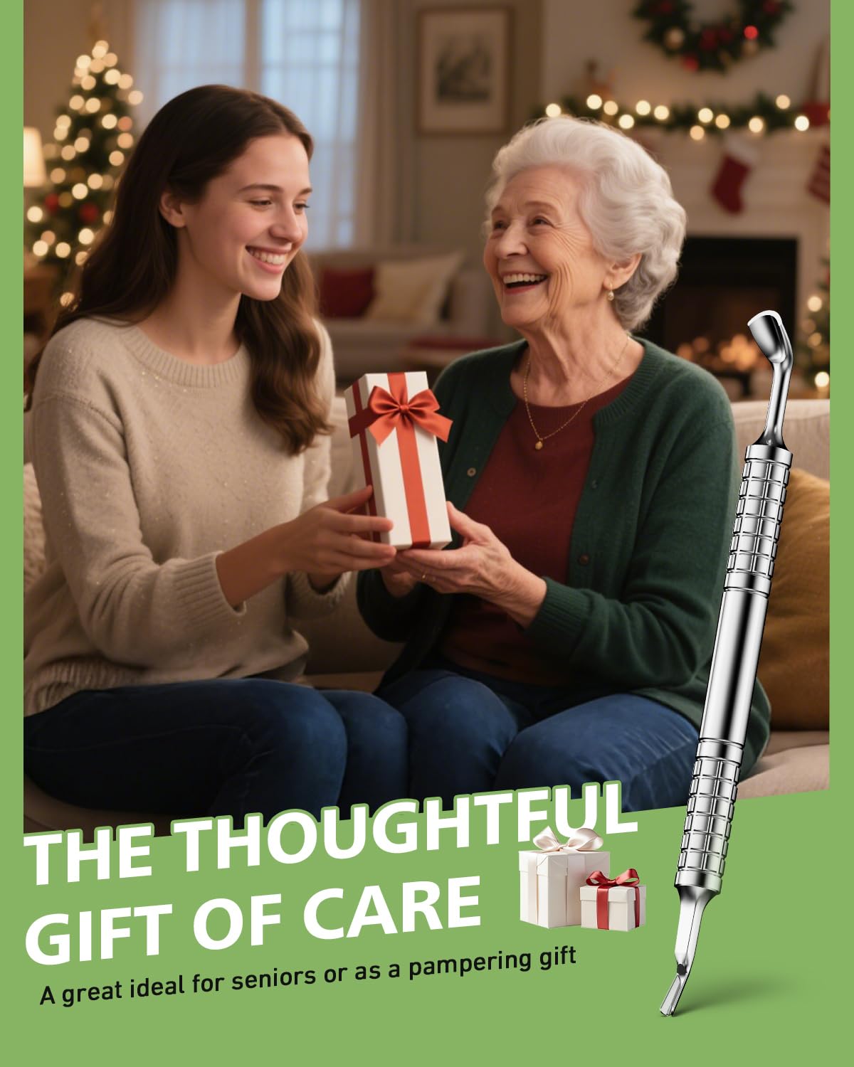 BALUCA Professional Cuticle Pusher & Trimmer for Women - 2-in-1 Nail Cuticle Remover Tool for Perfect Manicures & Pedicures, Silver