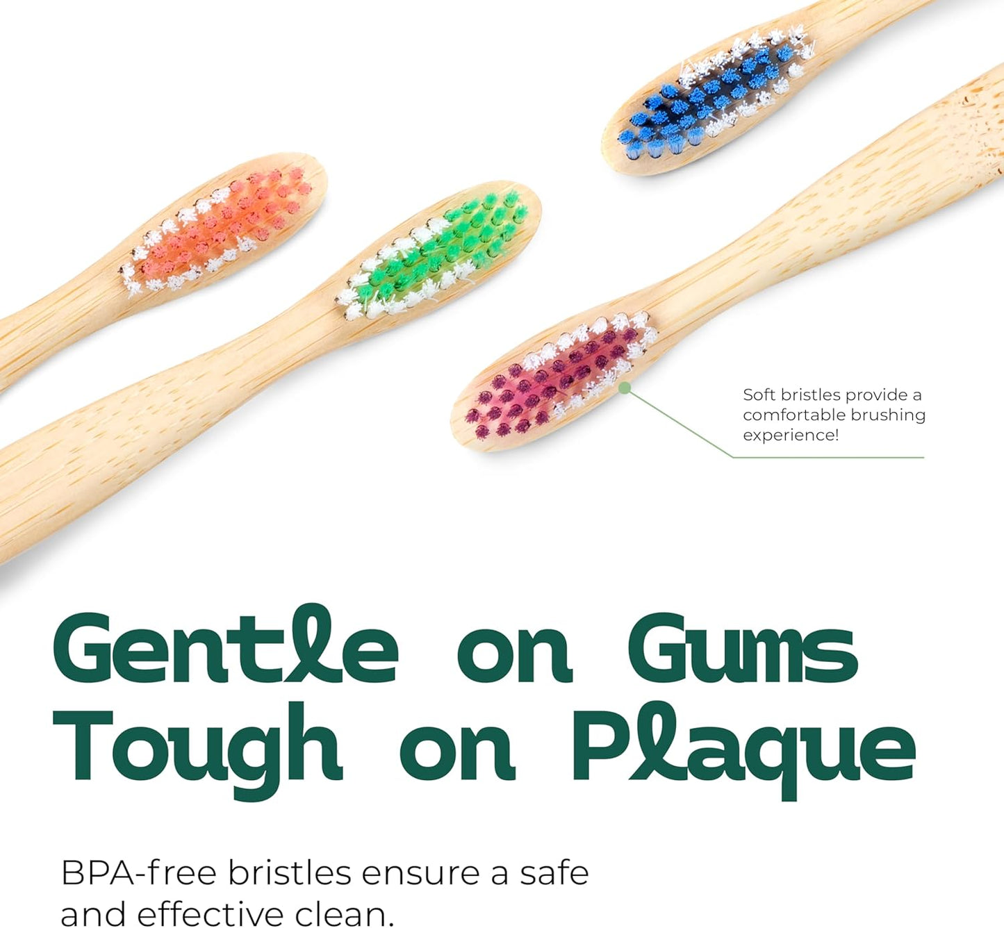 Bamboozle Eco-Friendly Toothbrush for Adults - Sustainable Bamboo Design, Biodegradable & Stylish Oral Care Solution (Pink, Pack of 3)