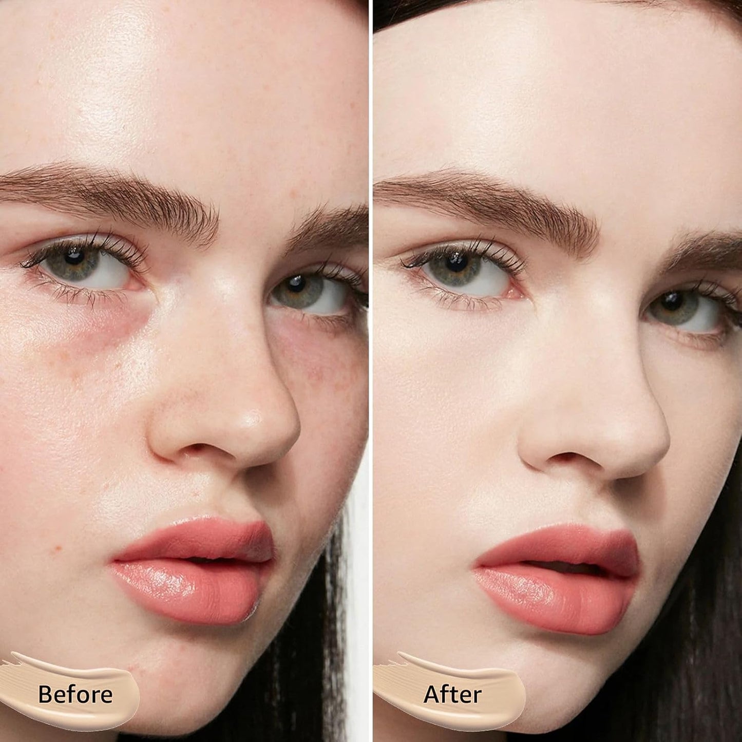 Mushroom Head Air Cushion CC Cream - Tattoo Cover up Makeup Waterproof Long-Lasting Moisturizing Concealer Foundation, Even Skin Tone for All Skin Types (Ivory)