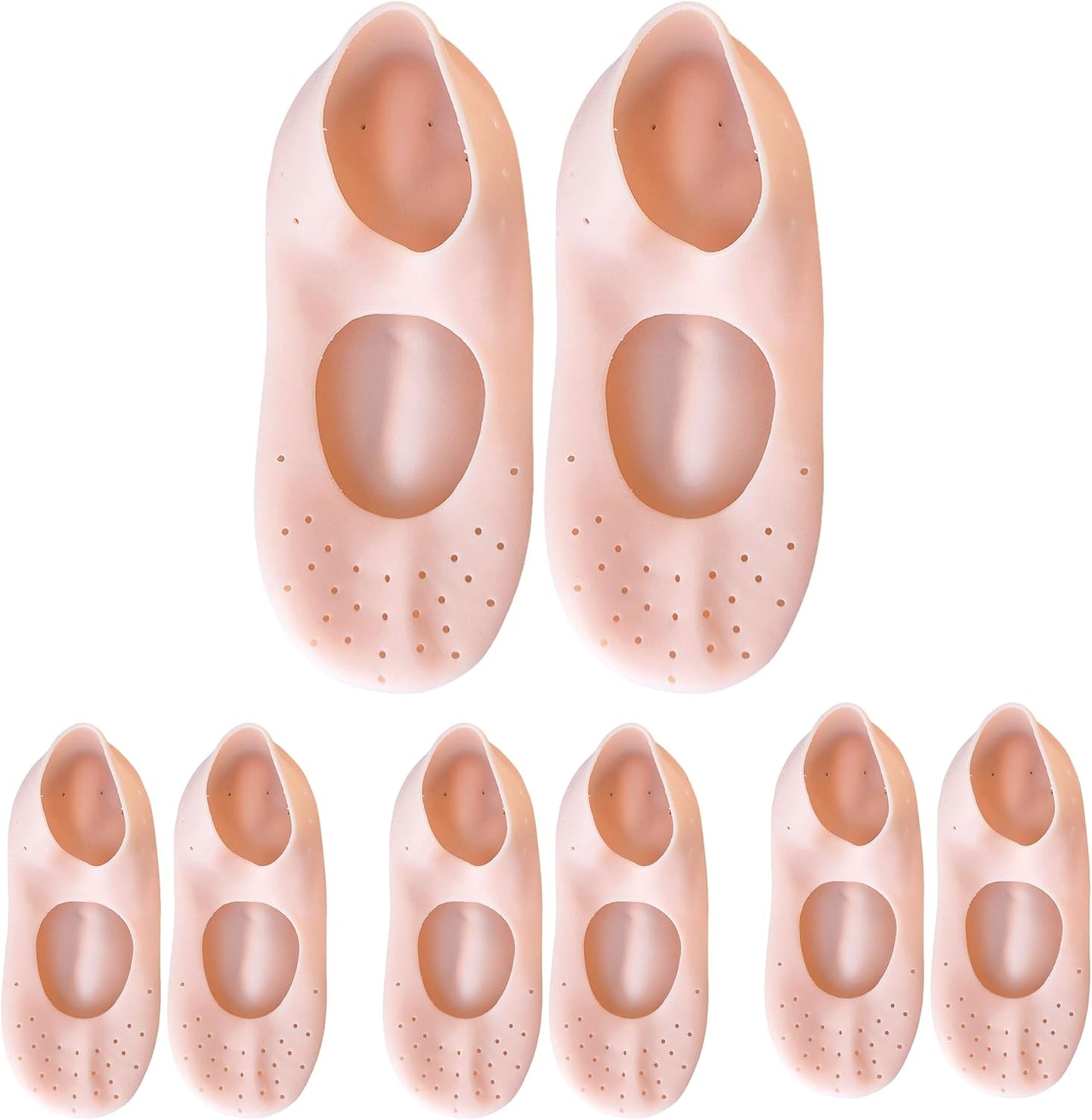 Moisturizing Gel Socks - Hydrating Spa Treatment for Soft, Smooth Feet, Ideal for Dry, Cracked Heels and Rough Skin (Medium, 3 Pairs)