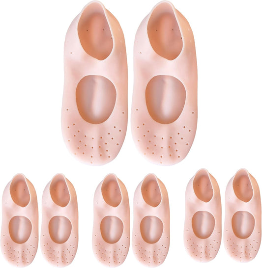 Moisturizing Gel Socks - Hydrating Spa Treatment for Soft, Smooth Feet, Ideal for Dry, Cracked Heels and Rough Skin (Small, 3 Pairs)