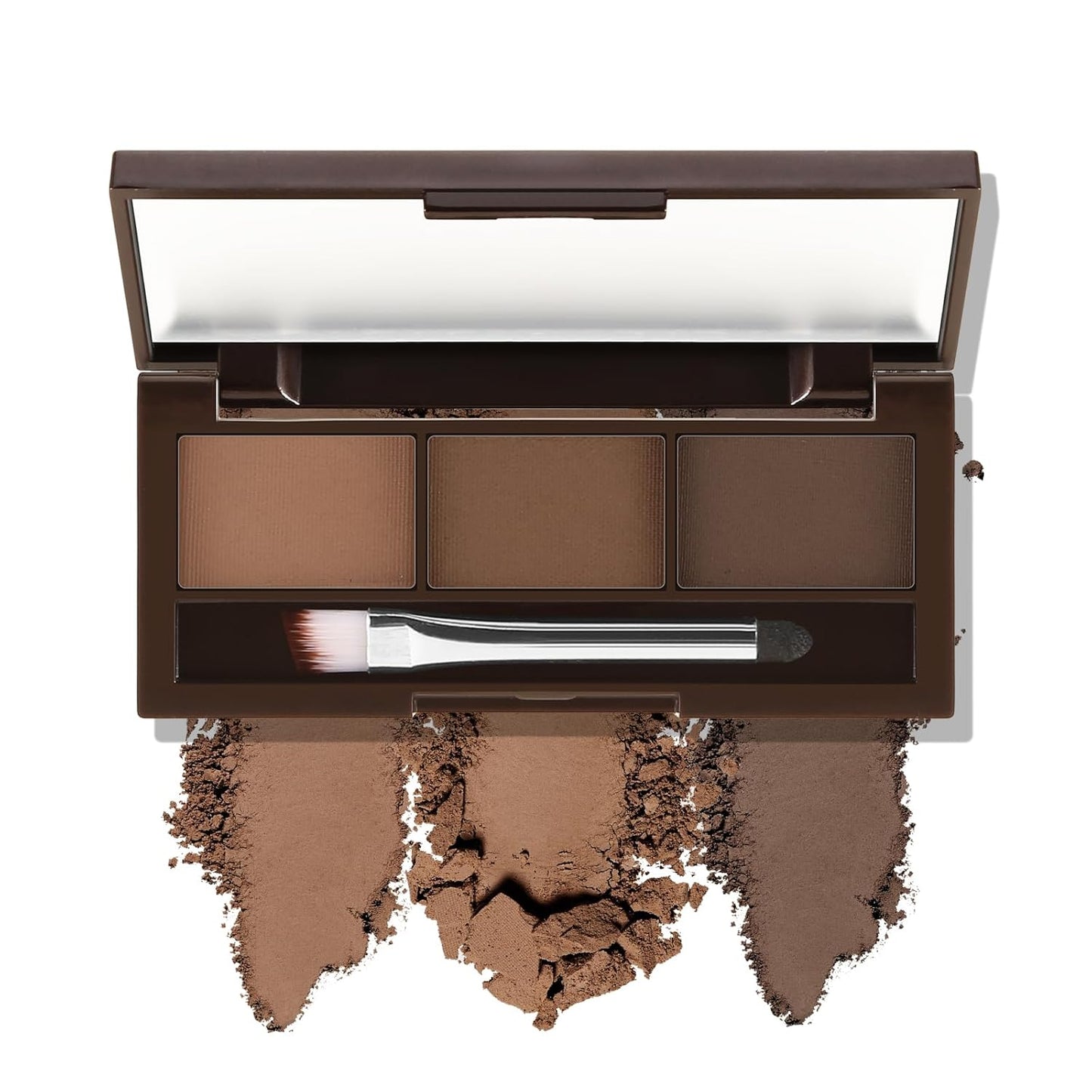 3 Colors Eyebrow Powder Set, Brow Powder Makeup Palette, Defining and Sculpting Brows, Waterproof Eye Contour Kit with Brush Applicator