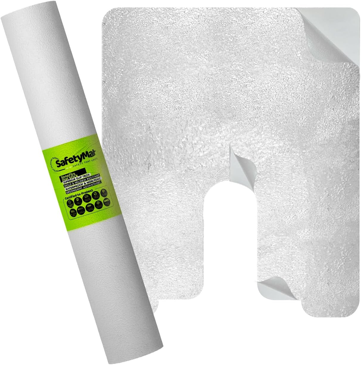 SafetyMat® Invisible Toilet Mat - Peel & Stick, Slip-Resistant & Easy to Clean Bathroom Accessory | Ideal for Renters & Kids | Affordable, Durable, Odorless & Perfect for Everyday Use