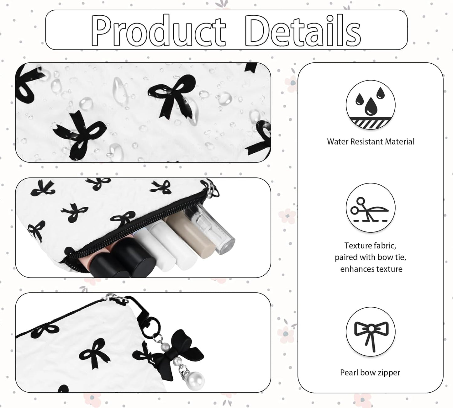 Period Bag for Women,Cute Corduroy Sanitary Napkin Storage Small Pouch with Bow Design,Sanitary Napkin Storage Bag,White