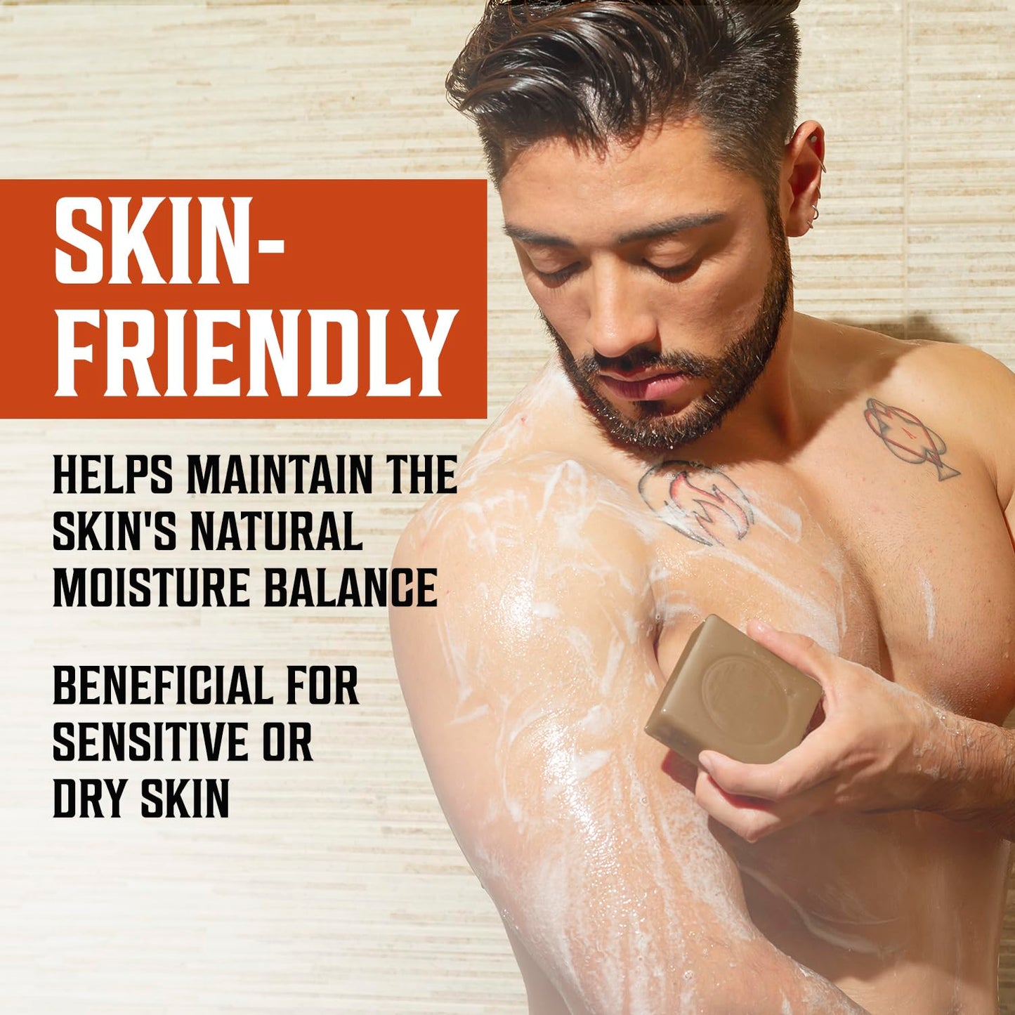 Viking Revolution Cedarwood and Pine Natural Soap for Men - Mens Soap Bar with Essential Oils Cold Pressed Bar Soap for Men - Nourishing Mens Bar Soap with Coconut Oil, Shea Oil, Almond Oil (2 Pack)