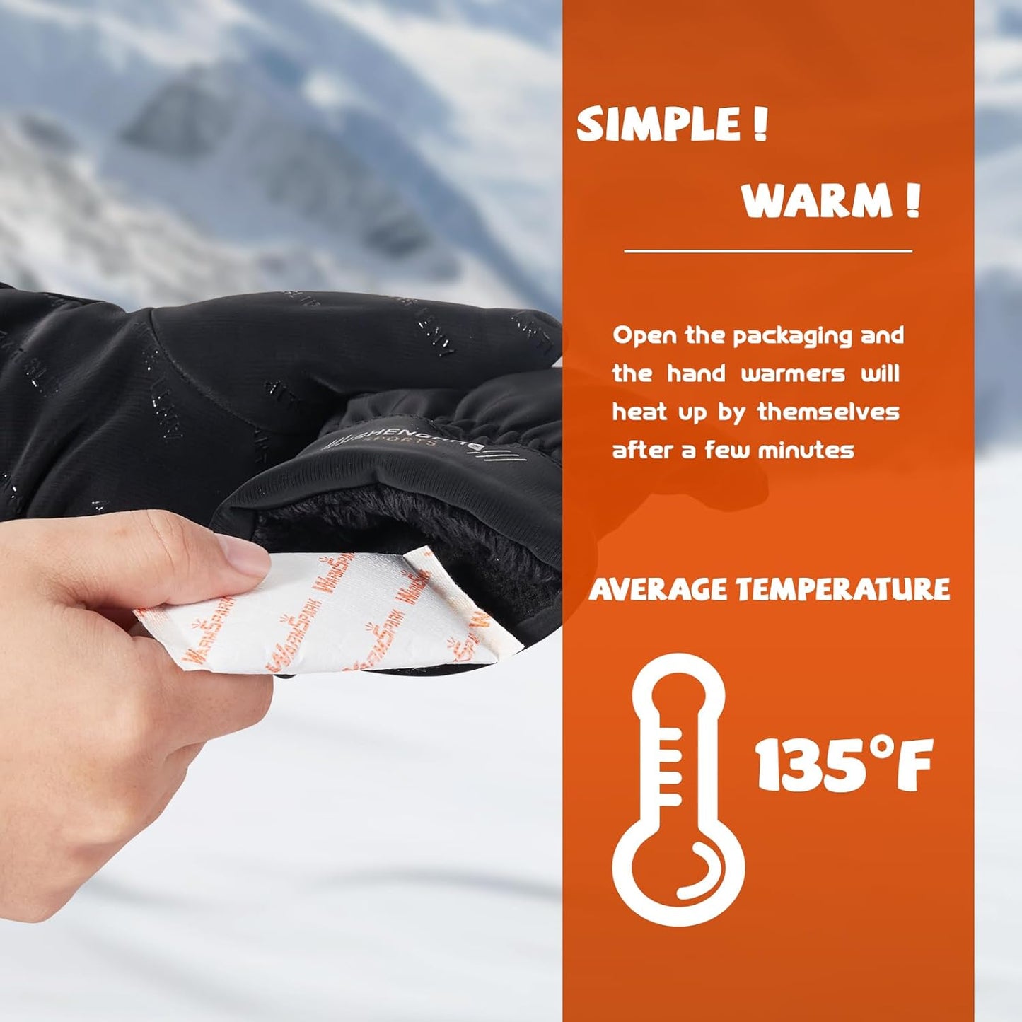 Hand Warmers Bulk - 240 Paris - Long-Lasting Up to 12 Hours for Warm Body, Safe Portable Hand Warmers for Hand & Foot, Heater for Camping, Fishing (6 Boxs)