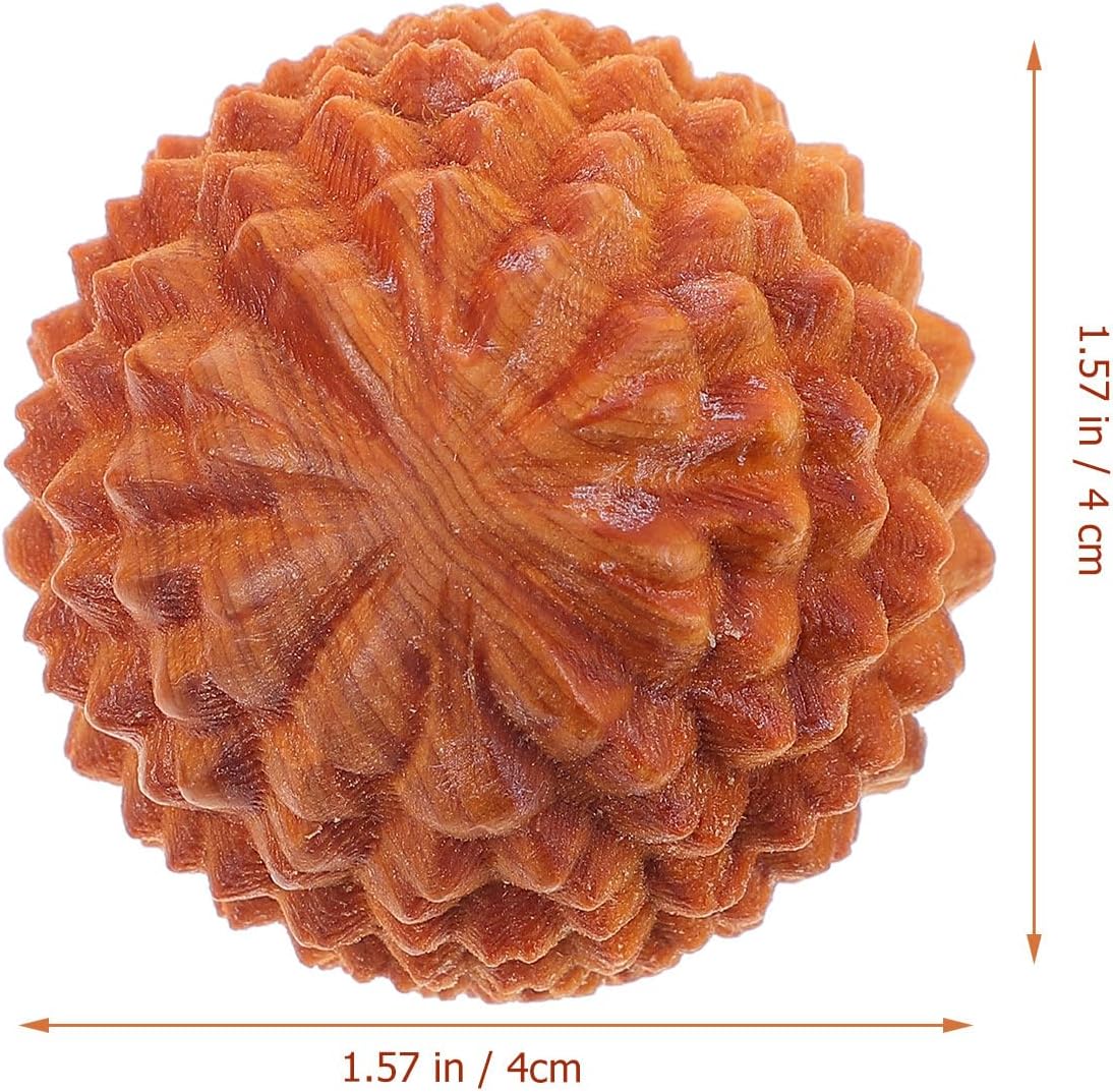 Wood Hand Exercise Ball Massage Ball Chinese Exercise Baoding Wood Massage Tools Health Exercise Cypress Massage Balls for Hand Exercise