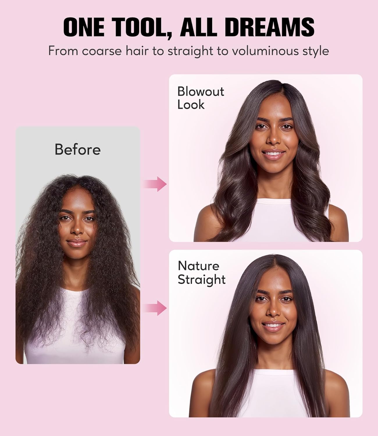 Terviiix 1.5 Inch Ionic Thermal Brush - Dual MCH Tech, Non-Blowing Heated Styler for Voluminous 90's Blowout, 9 Temp Settings, 30s Fast Heat, Ionic Smoothing, Dual Voltage for Travel