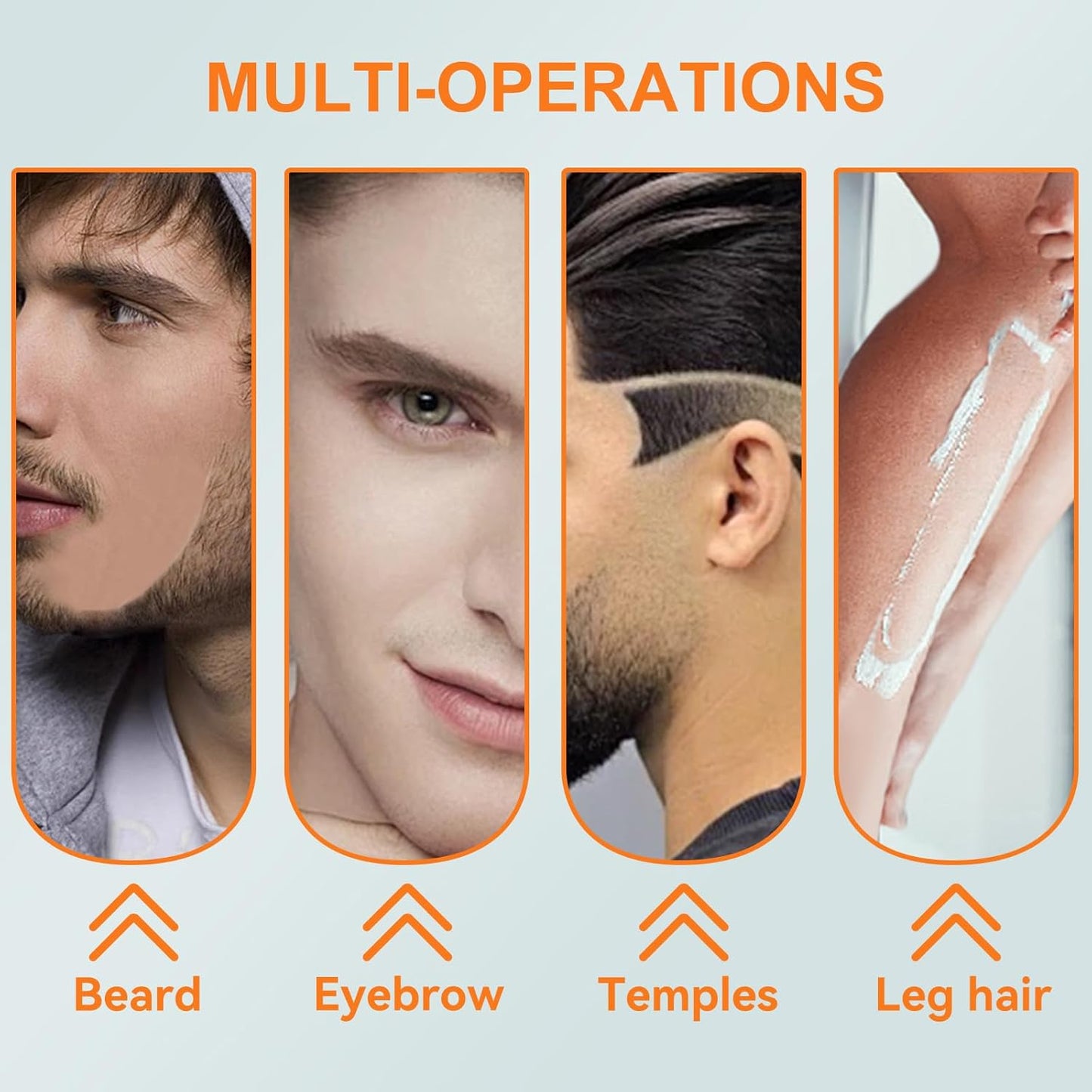 Straight Razor for Men, IKOCO Black Straight Edge Razor Kit with 20PCS Barber Shaving Blades, Leather Case, Scissor, Tweezer, Black