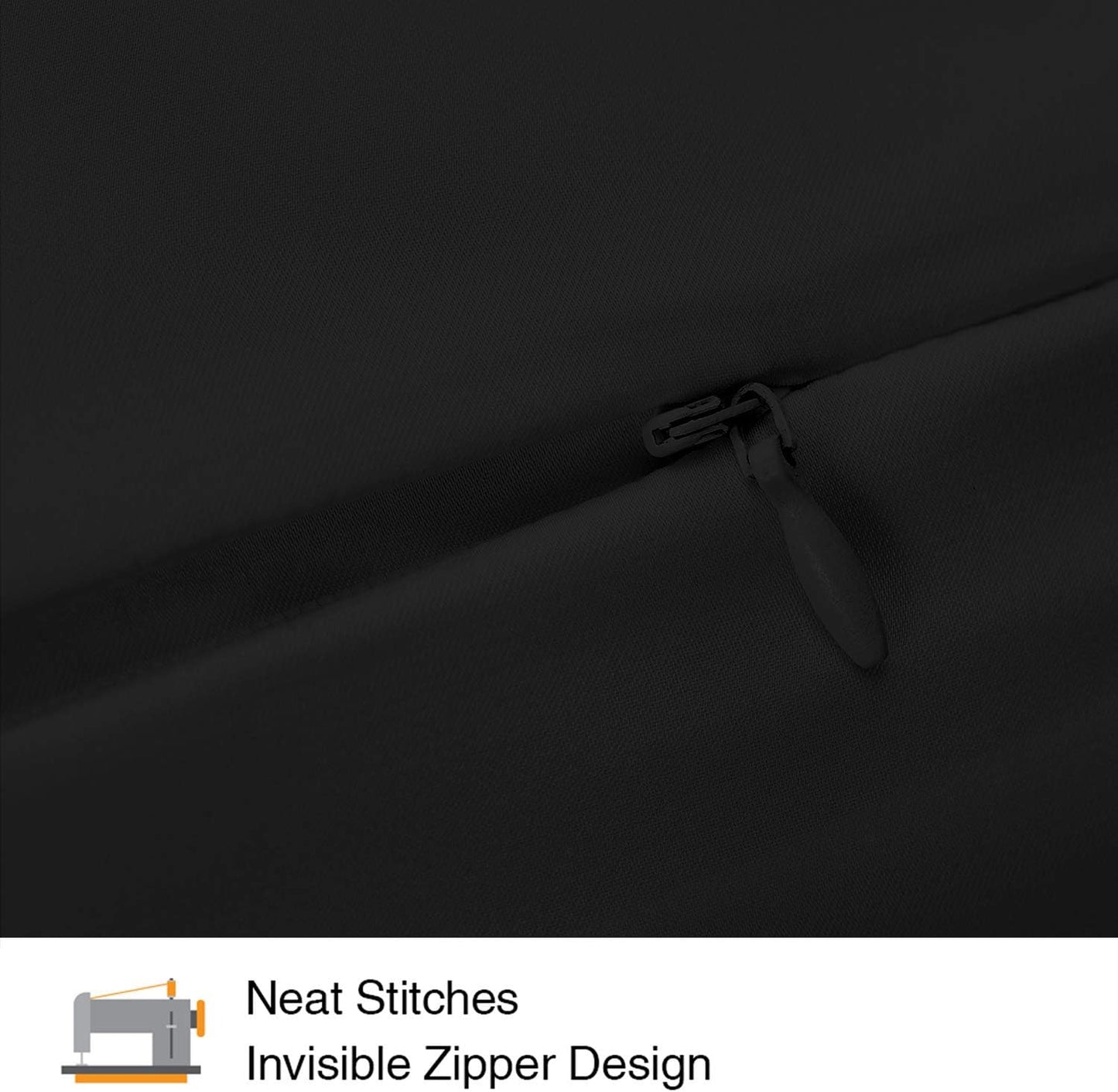 INSSL Silk Pillowcase f Women, Mulberry Silk Pillowcase for Hair and Skin and Stay Comfortable and Breathable During Sleep(Black,Standard)