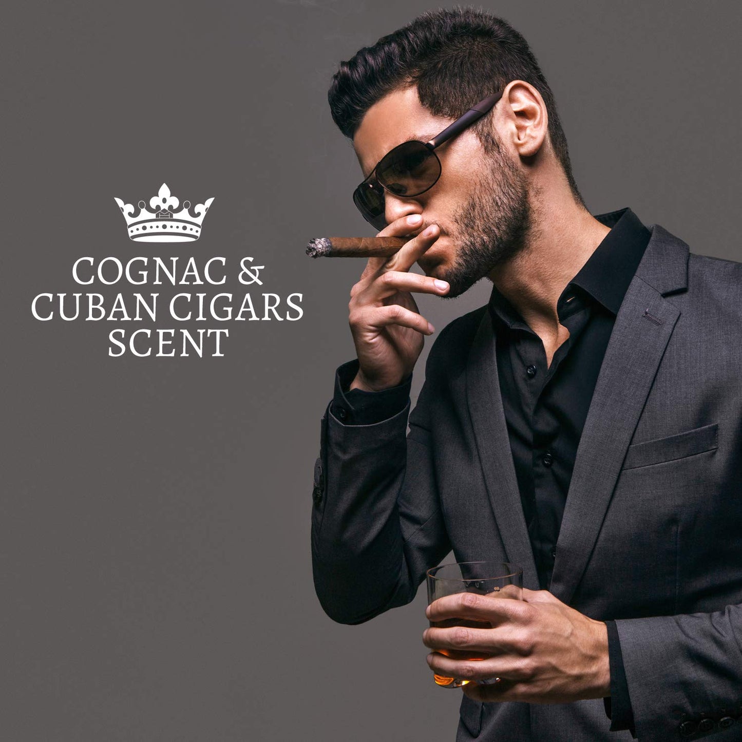 Shaving Soap For Men | Smooth Shave, Lathers Up Nicely, Long-Lasting Scent | Canadian Made by Skilled Artisan 114 g (4 oz) (Cognac and Cuban Cigars)