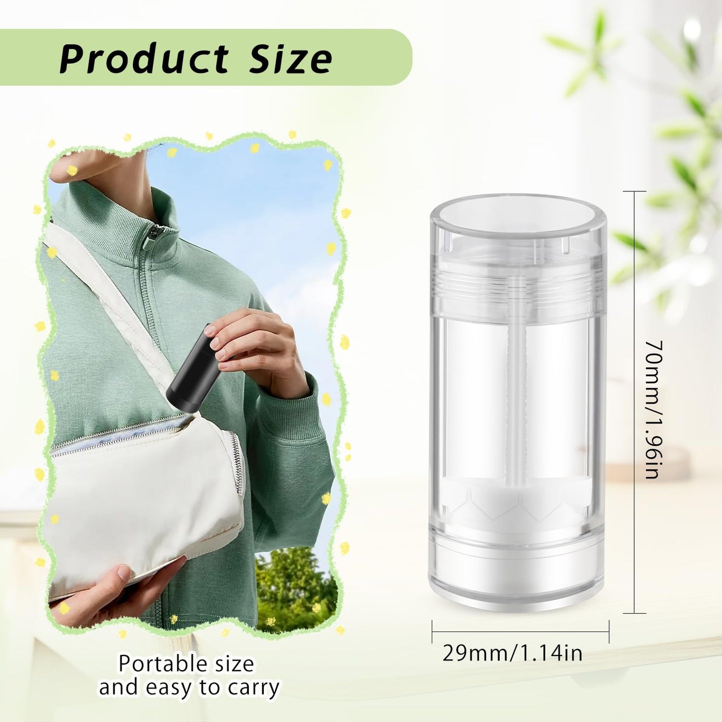 10 Pcs Empty Deodorant Containers Bottom Fill Deodorant Bottles Refillable DIY Deodorant Tubes Lip Balm Tubes (clear, 15ml/0.5oz)