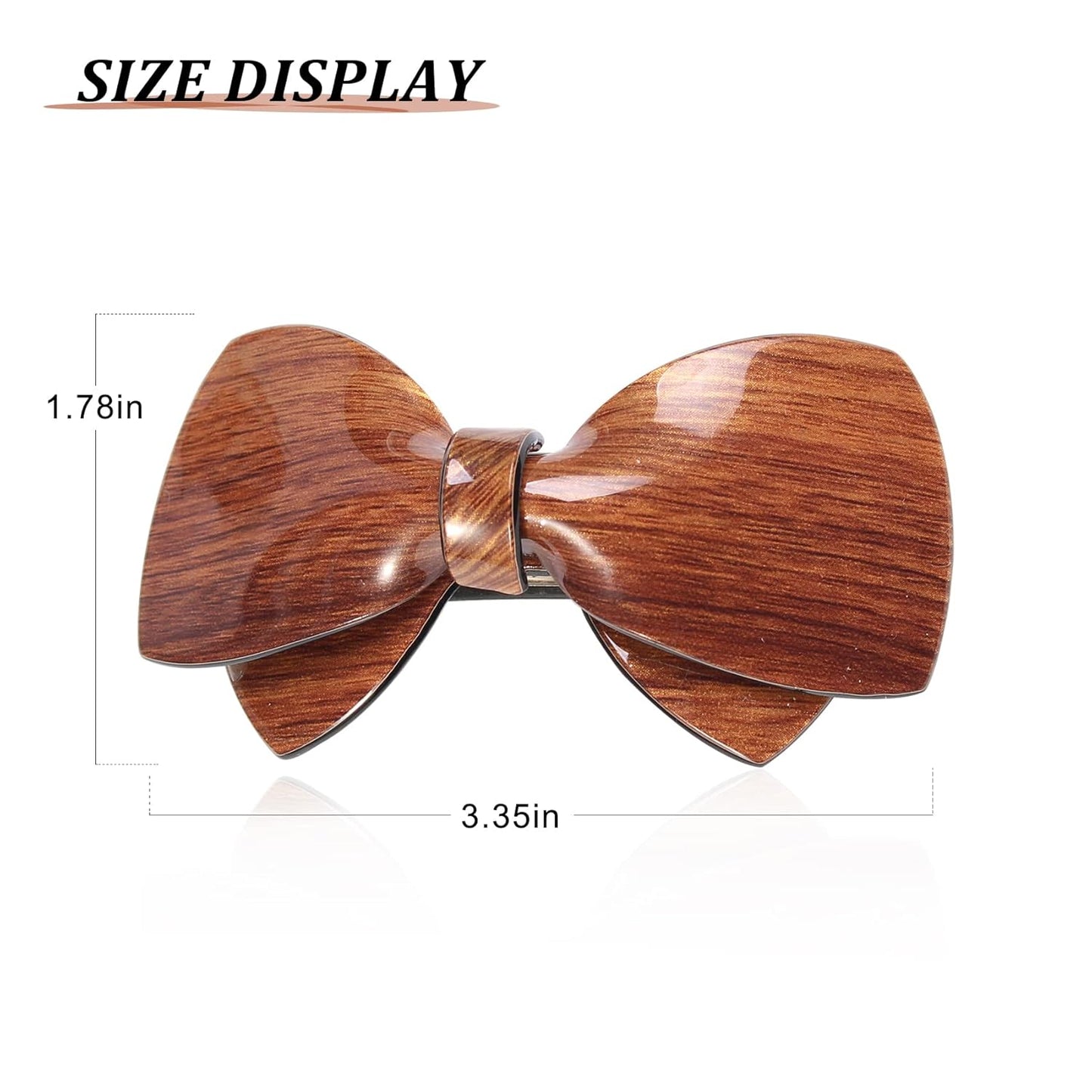 Hair Barrettes For Women - 3Pcs Butterfly Barrettes for Thick Hair French Design with Beautiful Lines Elegant and Stylish - Perfect Hair Accessories for Women (muwen)