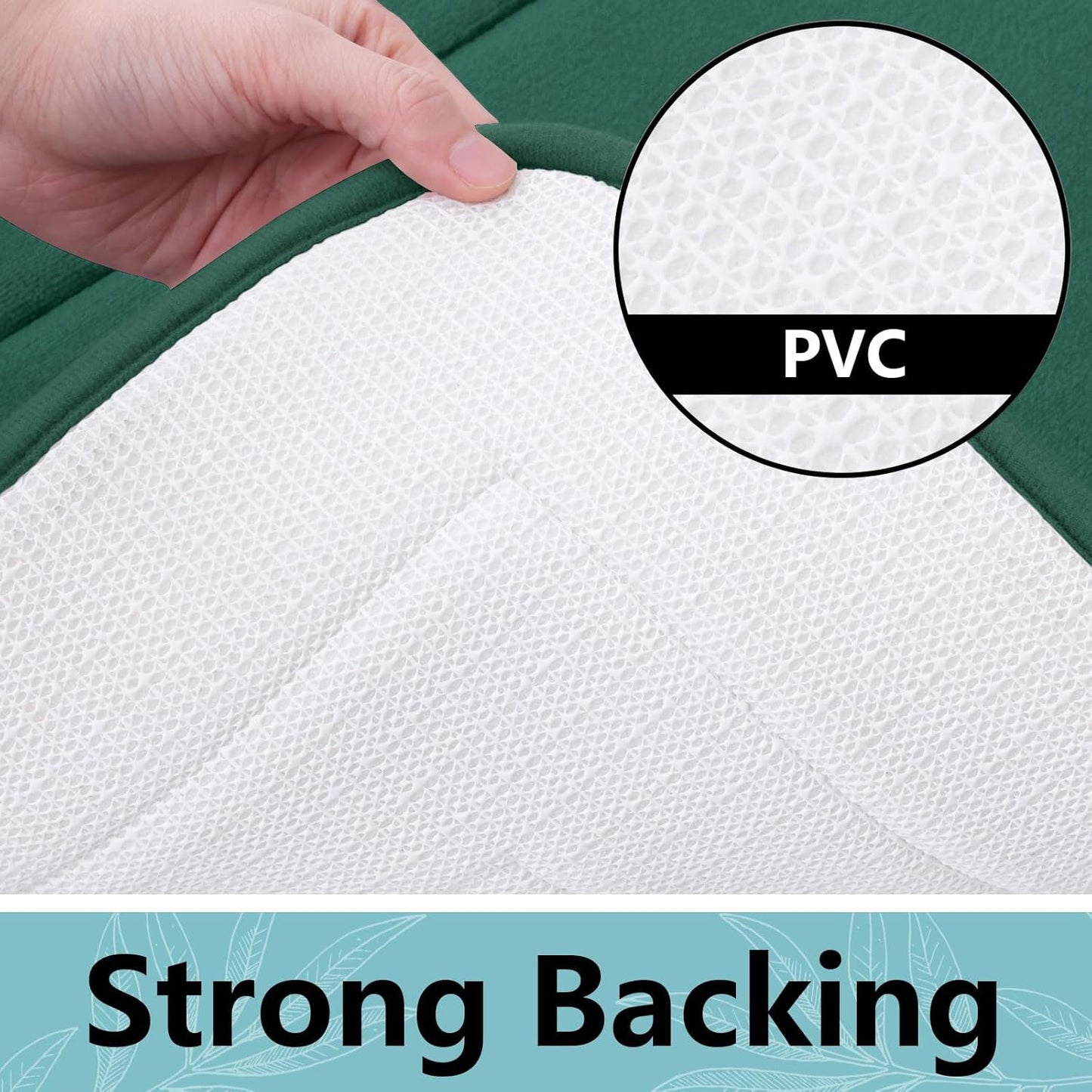 Arotive Memory Foam Bathroom Rug Mat 30x20, Ultra Soft and Absorbent Bath Mat, Machine Wash Dry, Comfortable Bath Rug Carpet for Bathroom Floor, Tub and Shower, Dark Green