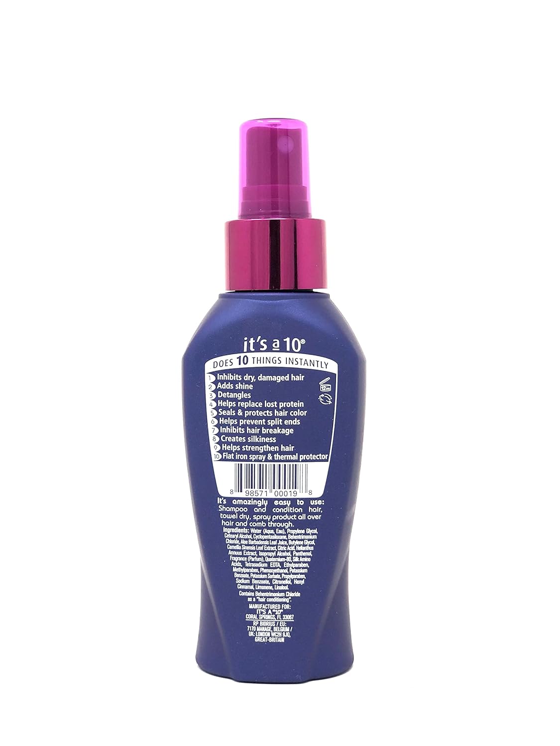 It's a 10 Haircare Miracle Leave-In product, 4 fl. oz. (Pack of 2)