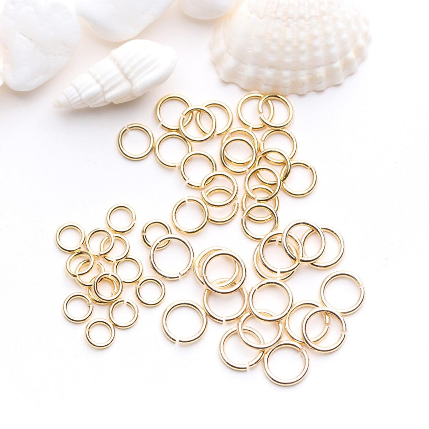 SEVENHEAD 50 Pcs Dreadlock Beads Hair Accessories Circle Rings Adjustable Cuffs Braiding Hair Decoration Clips Metal Hair Decoration for Braids(KC Gold 1mm*10mm)