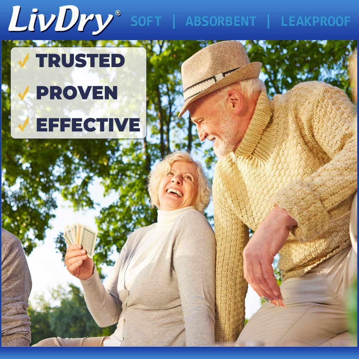 Incontinence Booster Pads by LivDry | Extra Absorbent Protection for Adults, Unisex | Disposable Comfortable Pad (48 Count, Long Length)