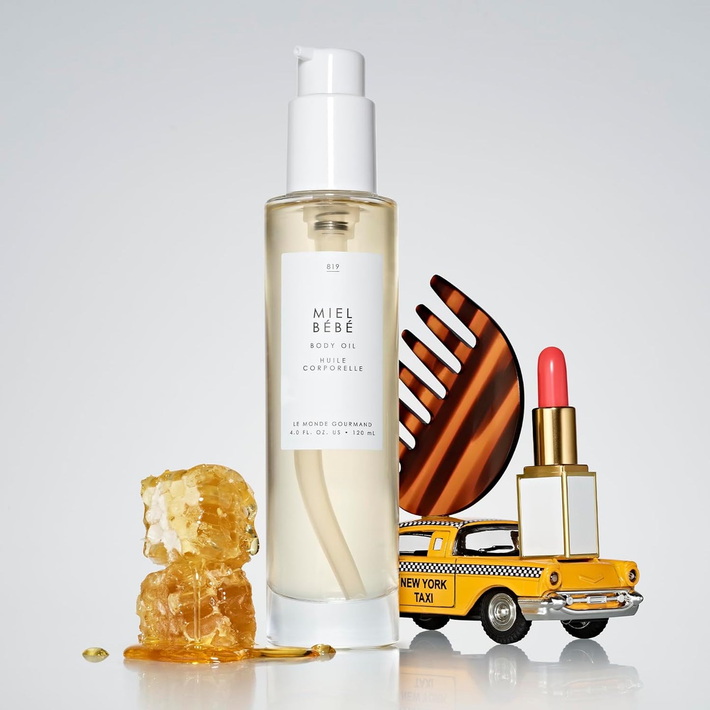 Le Monde Gourmand Miel Bébé Perfumed Body Oil - 4 fl oz (118 ml) - Floral, Sandalwood, Praline Notes