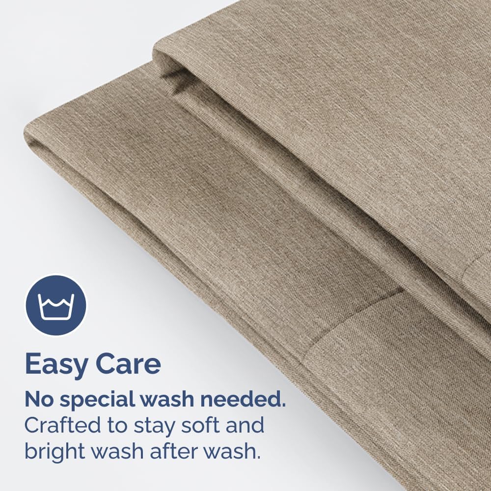 Queen Pillow Cases Set of 4 - Ultra Soft Hotel Quality Pillowcase Covers - Comfy, Cozy & Wrinkle Free - Shrinkage & Fade Resistant - Machine Washable Pillow Protectors - 4 Piece Set - Heathered Beige