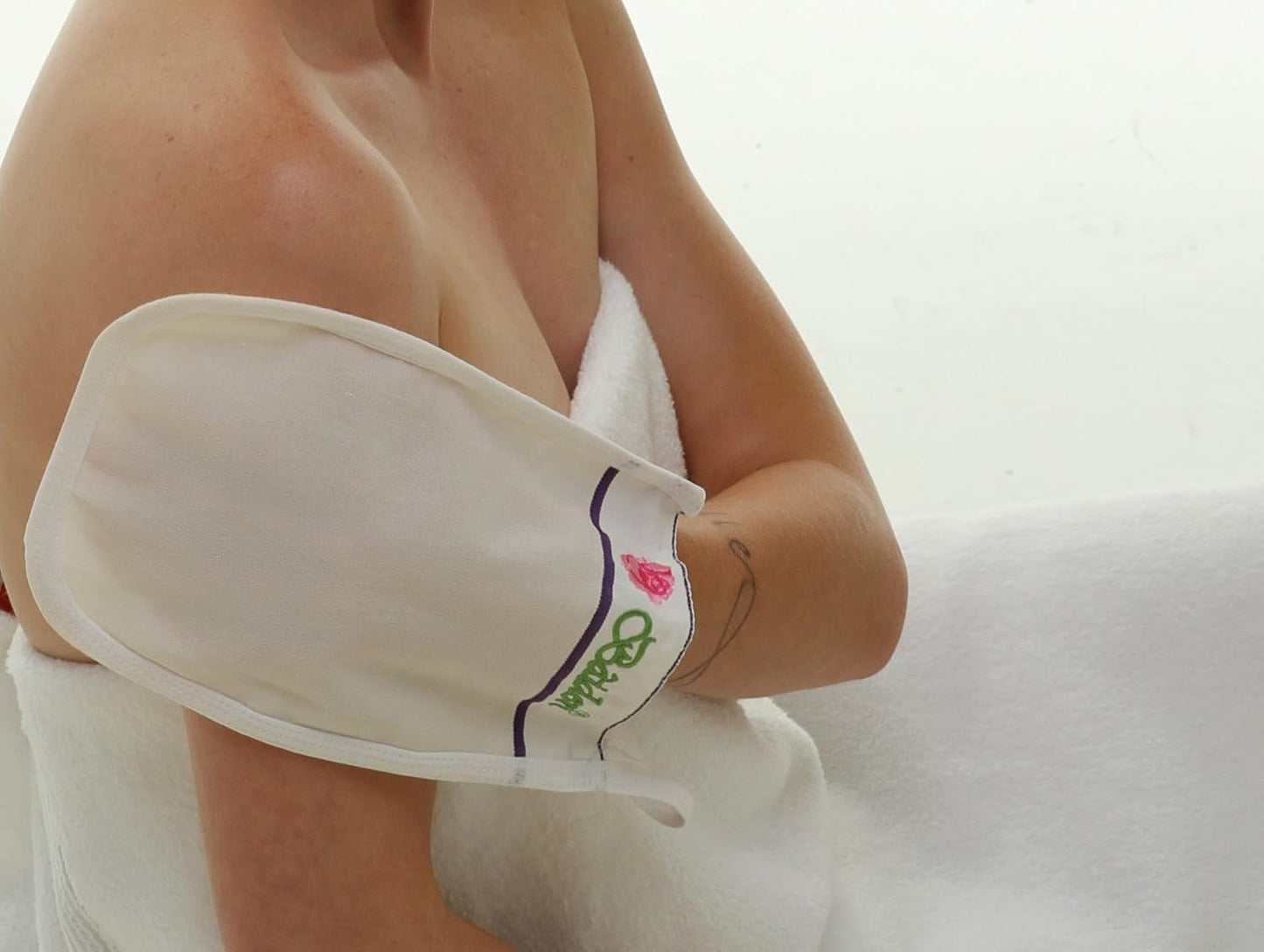 Baiden Exfoliator System-Best Firming Face Body & Back Scrub Mitts-Remove Blackheads, Dry Skin, Wrinkles, Cellulite, Controls Acne-Top Facial Lips Eyelids Treatment-Circulation and Collagen Boosting