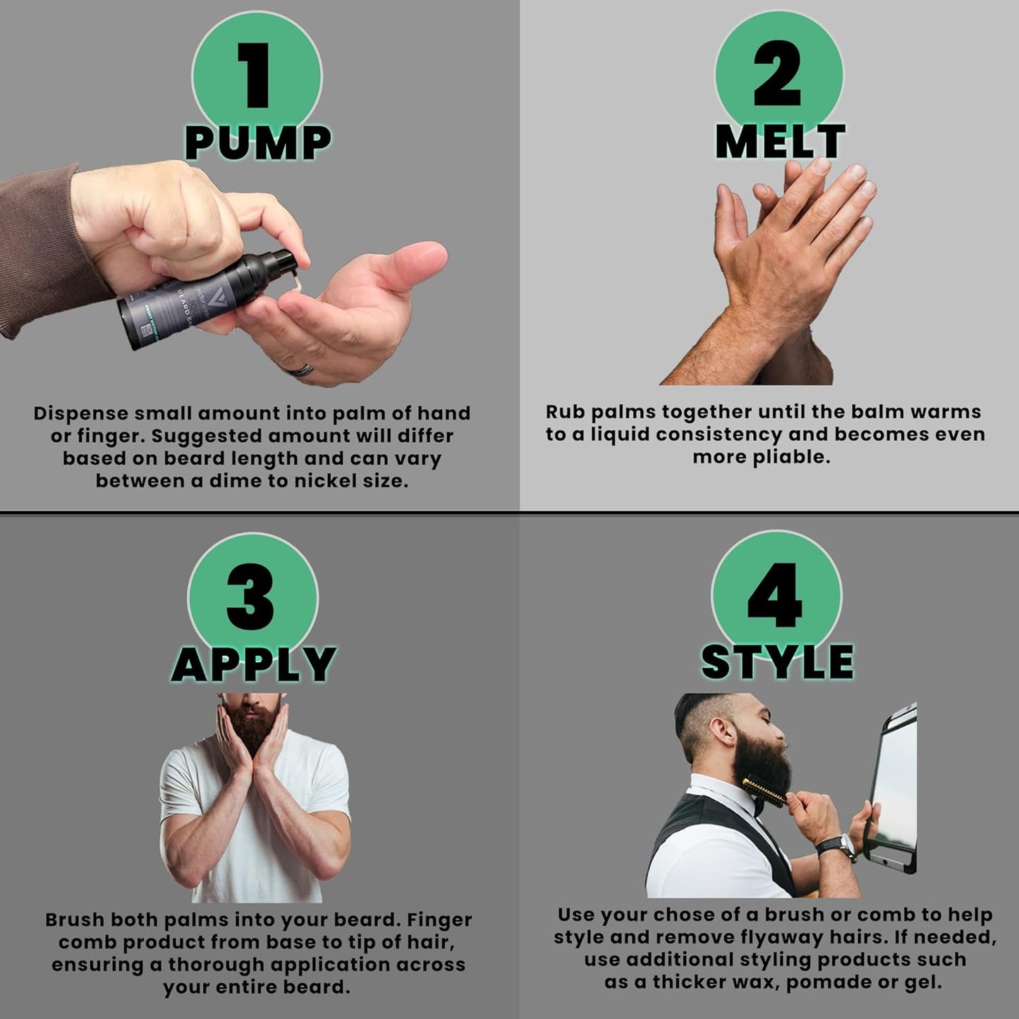 Liquid Beard Balm - Nine Moisturizing Oils Including Shea Butter & Vitamin E - High Viscosity Formula Helps Condition and Style - Men's Grooming (1 Ounce, Father Nature)