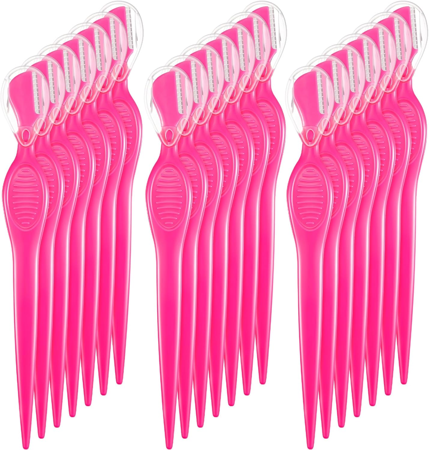 Mudder 21 Pcs Eyebrow Razor Eyebrow Shaver Facial Razor Multipurpose Face Trimmers with Precision Cover for Women Makeup Care Tools(Rose Red)