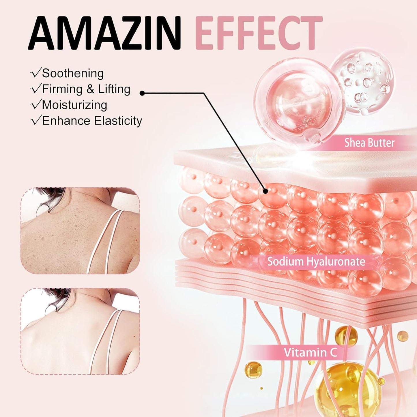 B Glossy Body Serum, Moisture-Rich Formula with Hyaluronic Acid, Glycerin & Vitamin E for Soft, Supple Skin, 3.38 Fl OZ G