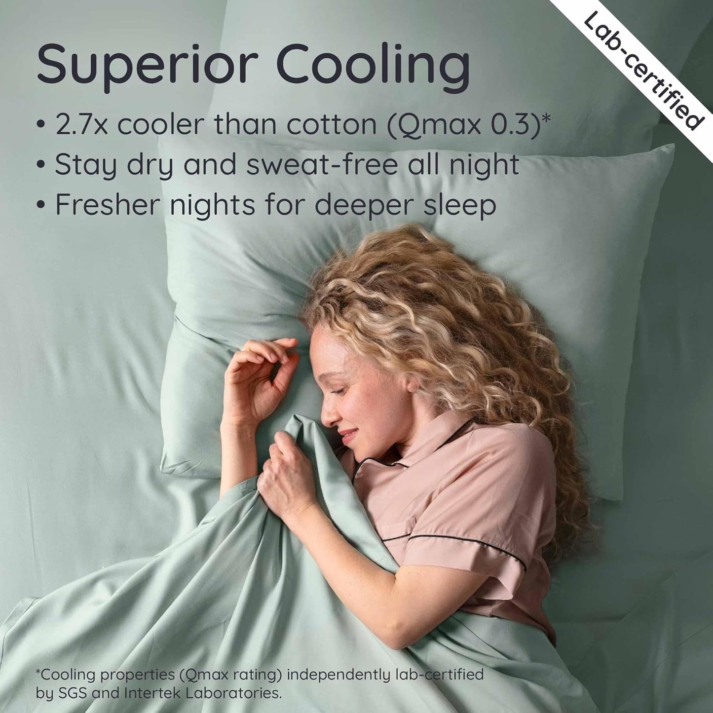 Bambaw 100% Viscose Derived from Bamboo Pillowcases King Size – Set of 2 King Size Cooling Pillow Cases for Ance with Envelope Closure, Breathable, Soft & Luxury Pillow Cases (Sea Glass)