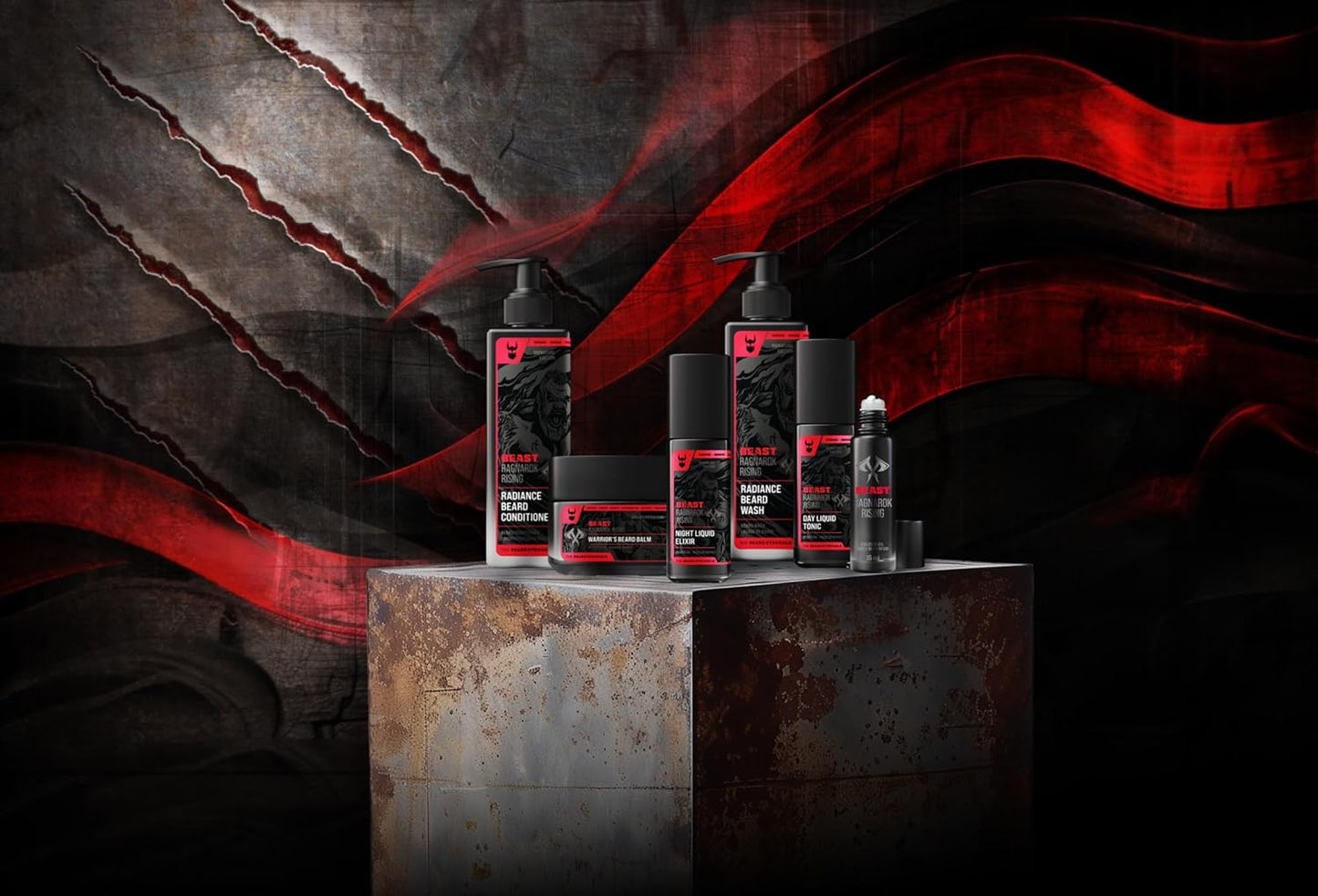 The Beard Struggle The Beast Line Beard Growth Oil for Men Ragnarok Rising Eddie Hall Beast Line - Signature Edition - Night Liquid Elixir Beard Oil & Beard Softner 1 fl oz