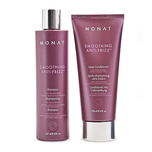 MONAT Smoothing Anti-Frizz Set - Natural Frizz Ease Shampoo & Frizz Dismiss Conditioner for Lightweight Frizz Control and Smooth, Shiny Hair