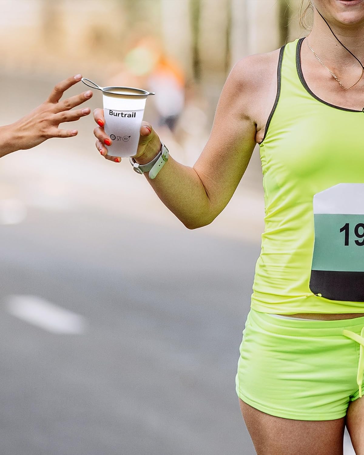 Collapsible Running Water Cup,Ultralight Reusable Cup Running for Ultra Running,Trail Running,Backpacking,Camping-BPA Free,200 ml/6.8 oz-2Pack, Gray & White