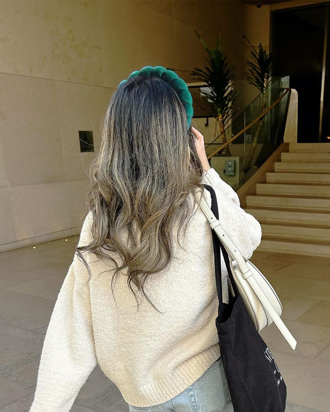 Ayesha Soft Velvet Headband for Women and Girls, Wrap Hairband for Washing Face, Shower, Makeup, Skincare, 1 Count (Pack of 1), Green