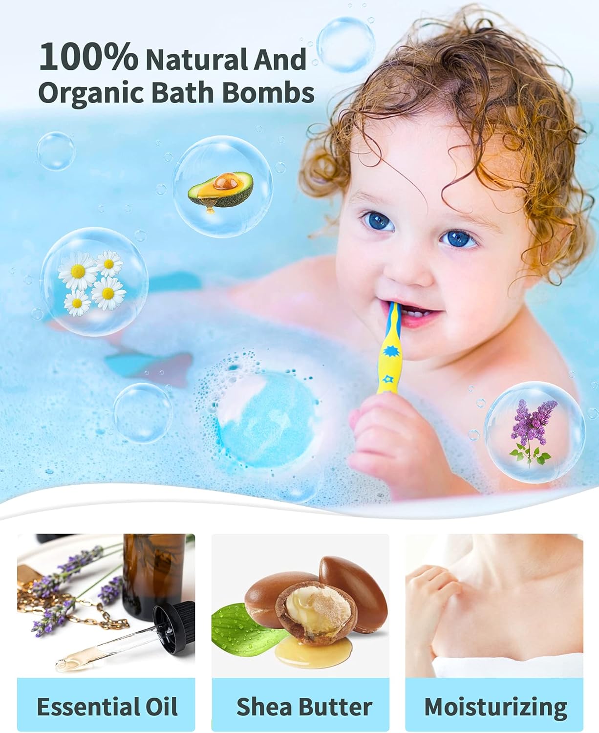 Light Up Bath Bombs with Surprise Inside, 4.23 oz XL Natural Gift Set 6 with Essential Oils, Magnesium Large Bath Bombs for Women Relaxing Spa Skin Moisturize Gifts for Women